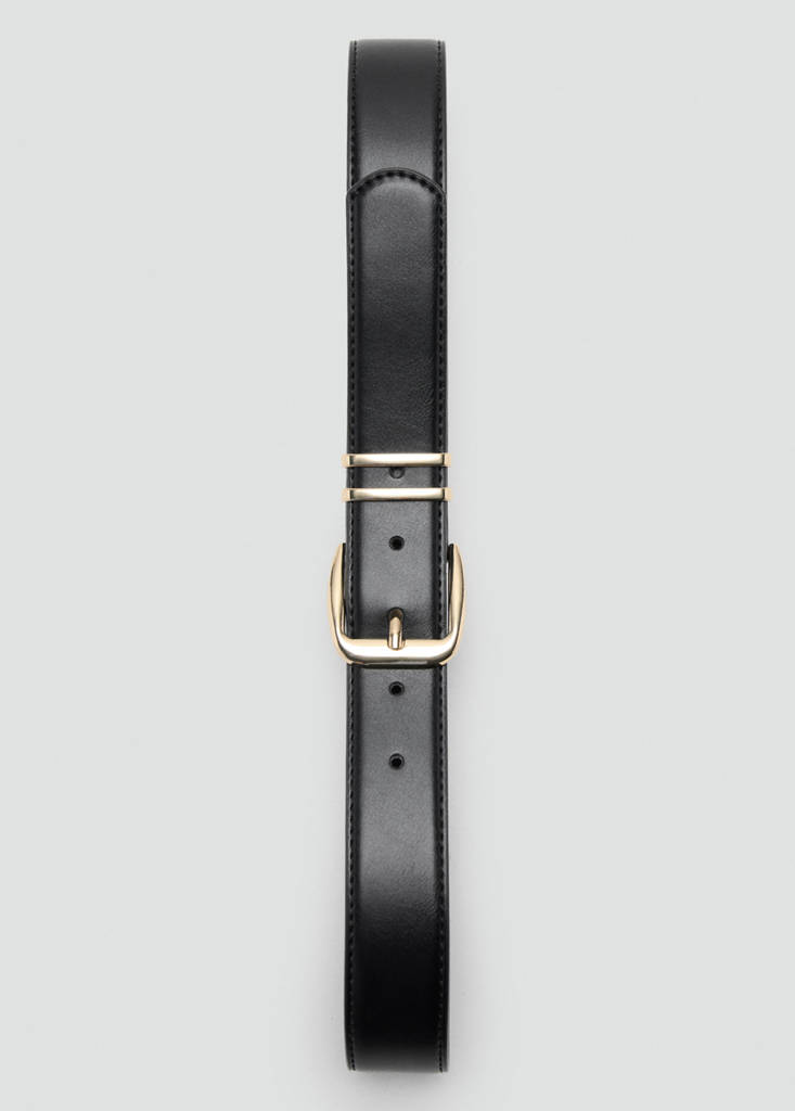 Square buckle belt — Black