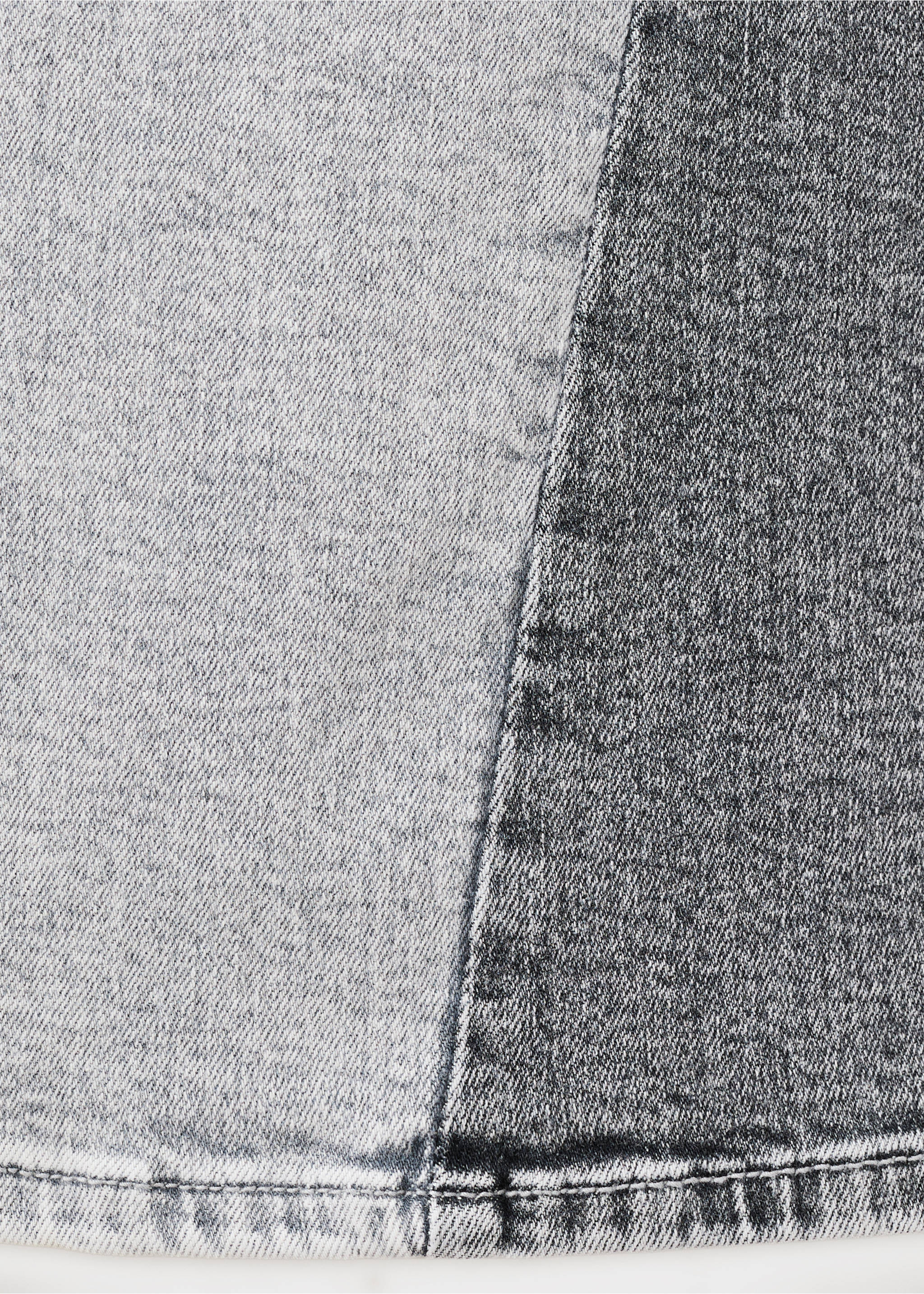 Двухцветные джинсы с широкими штанинами - Деталь изделия 0, Джинсовый серый. Ref: 27021218-00.