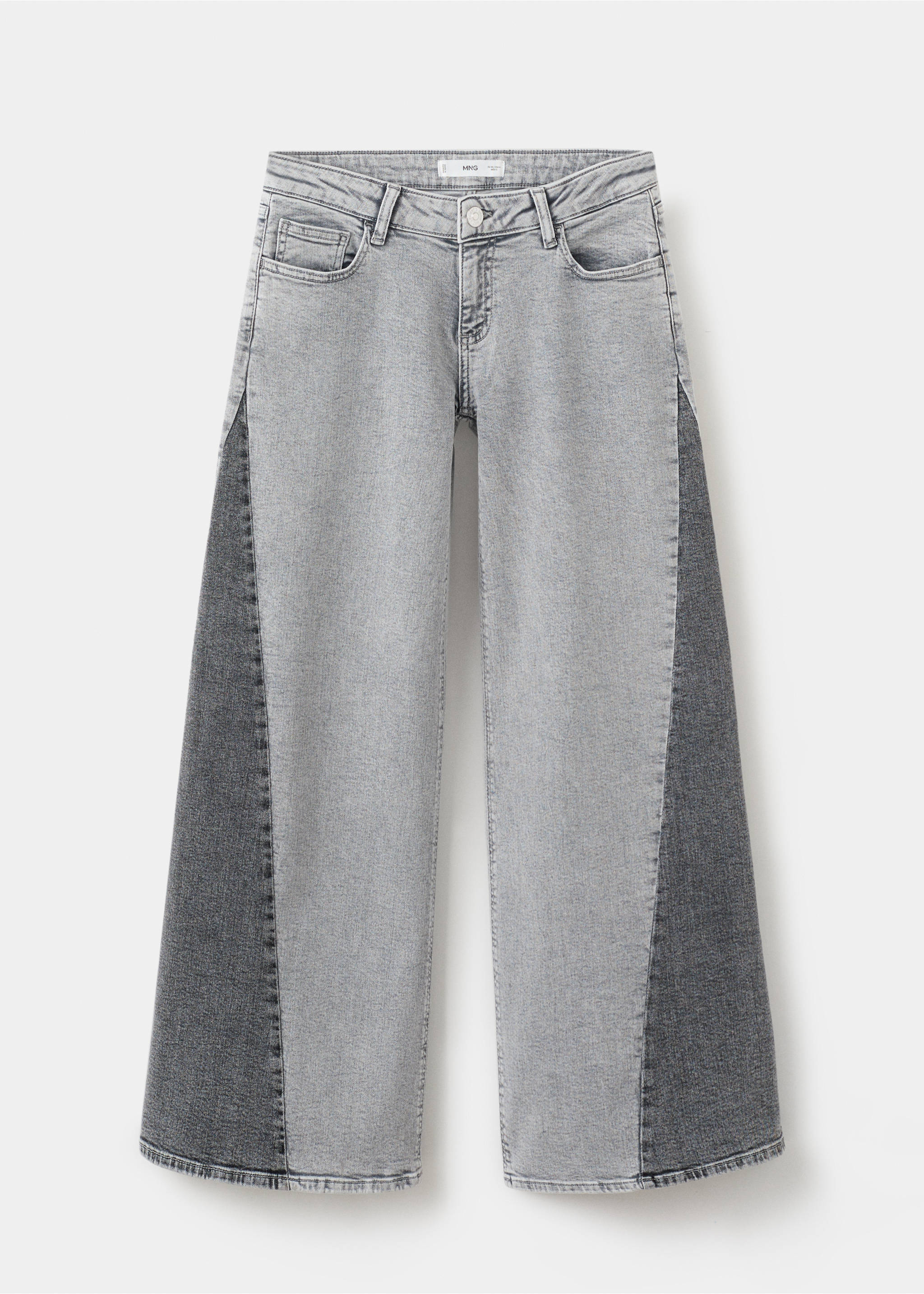 Jeans wide leg bicolor - Artículo sin modelo, Gris. Ref: 27021218-00.