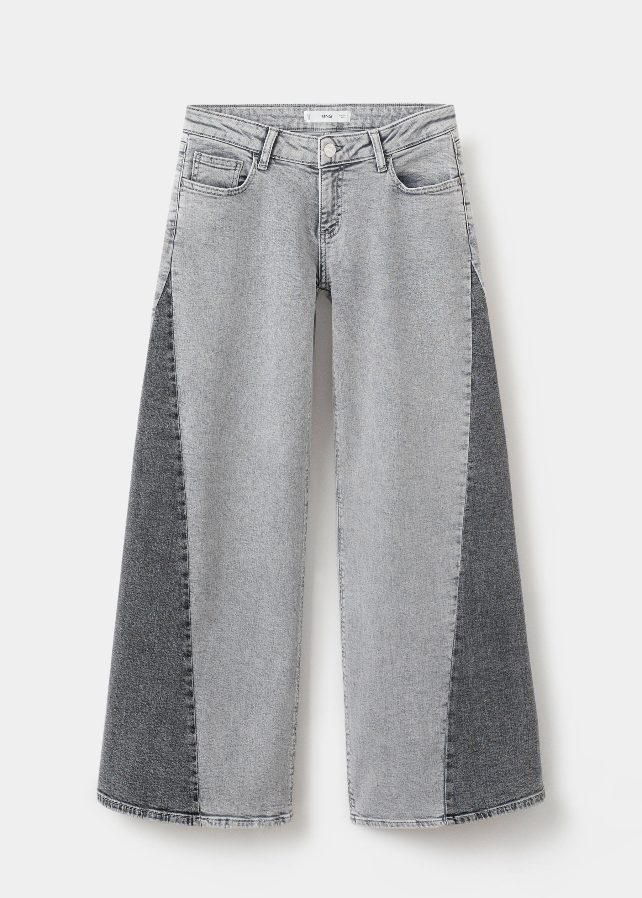 Zweifarbige Wide-Leg-Jeans - Artikel ohne Model