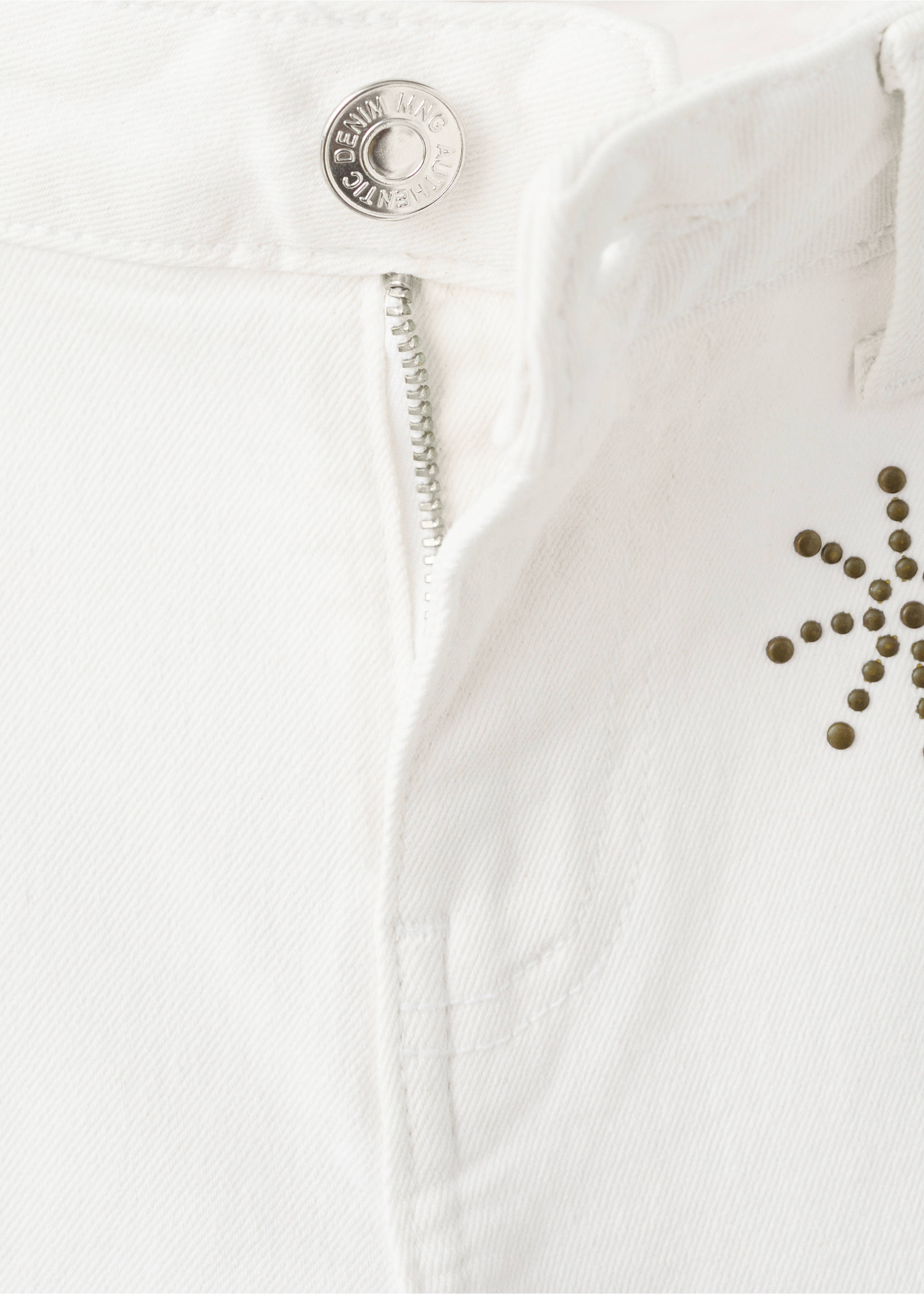 جينز مستقيم مزين بالمسامير - تفاصيل المنتج 8, سكري. Ref: 27021220-00.