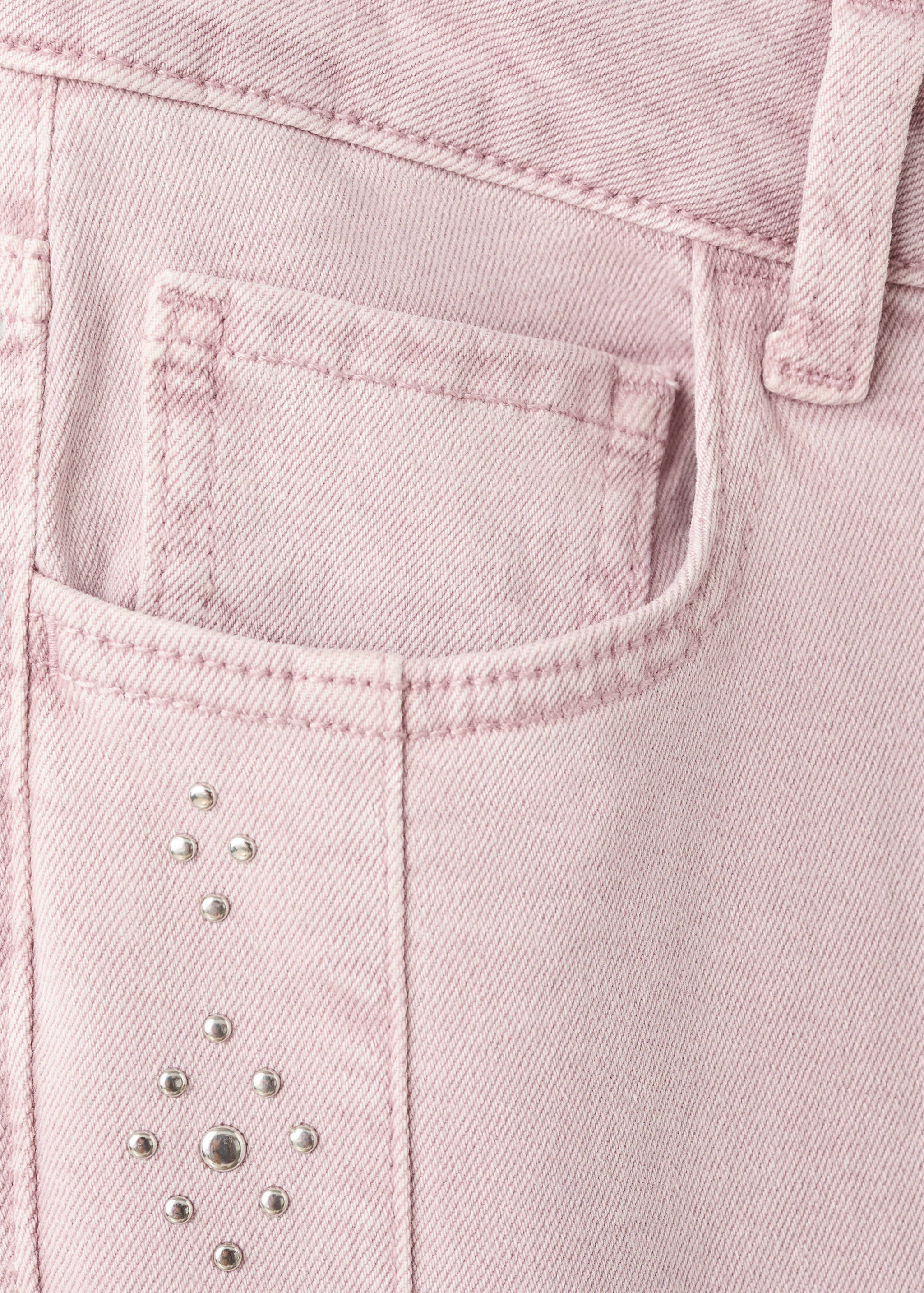 Low-waist studded jeans - Details of the article 0