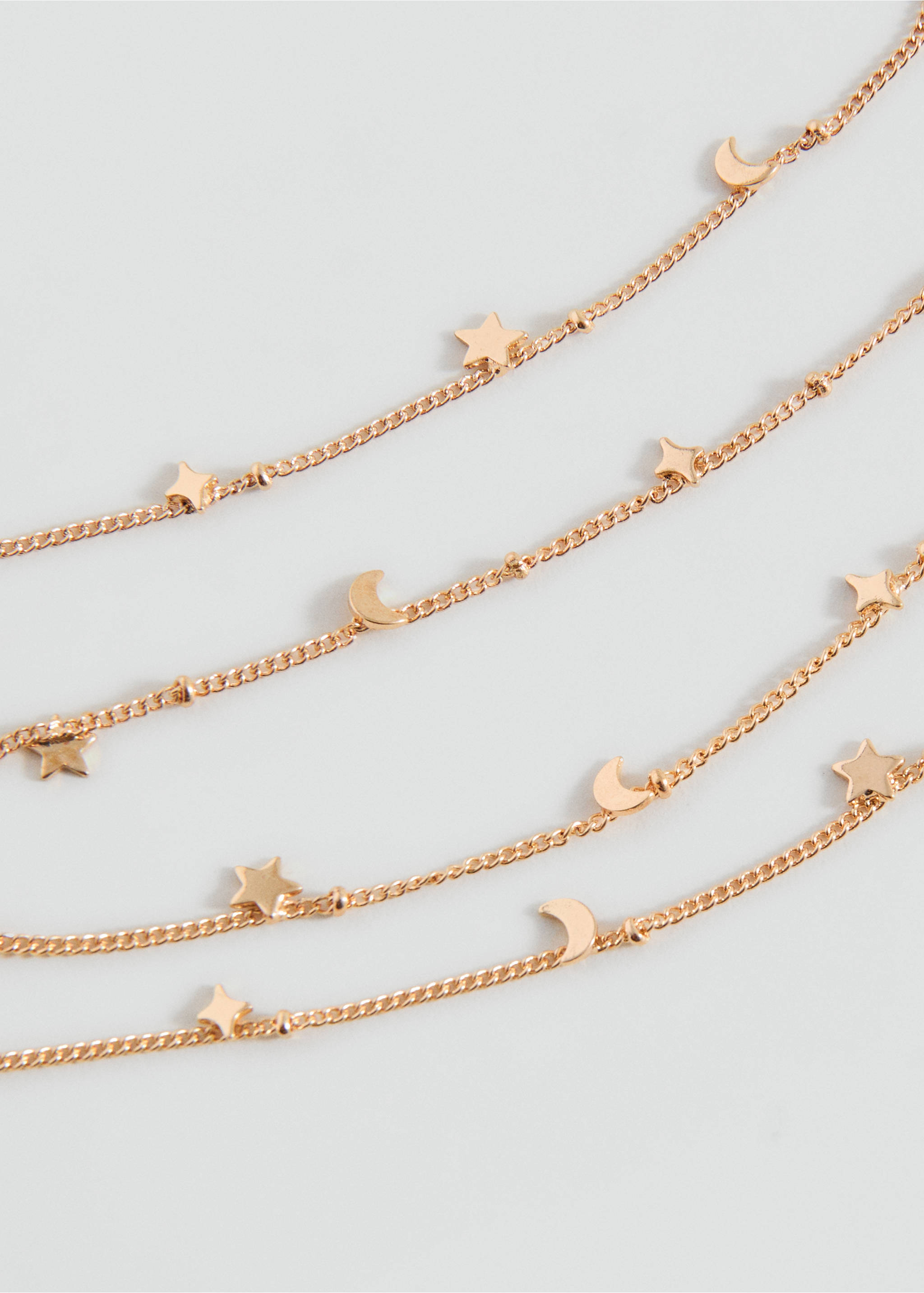 Multiple chain necklace - Medium plane, Gold. Ref: 27021223-00.