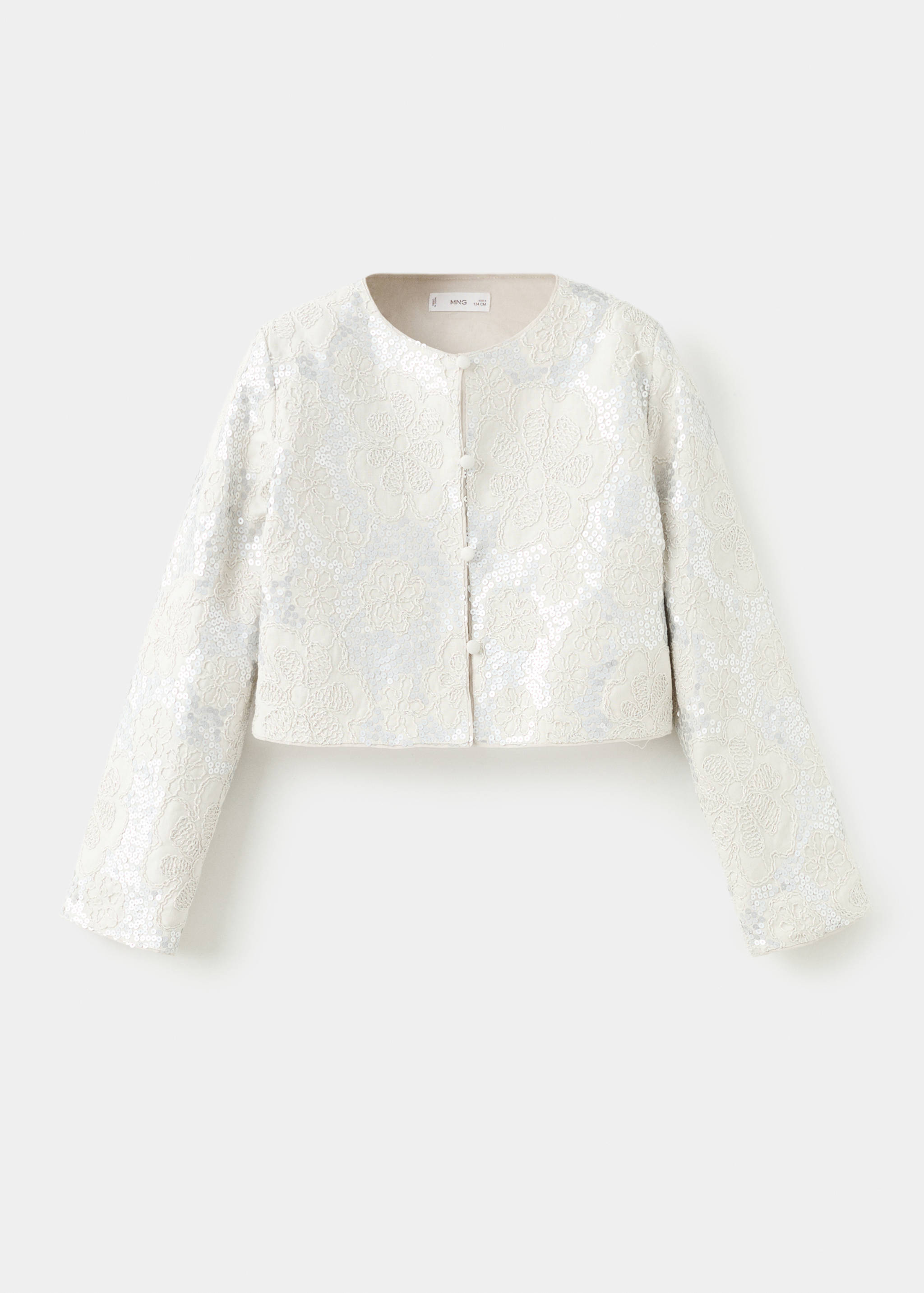 Embroidered linen jacket with sequins - Article without model