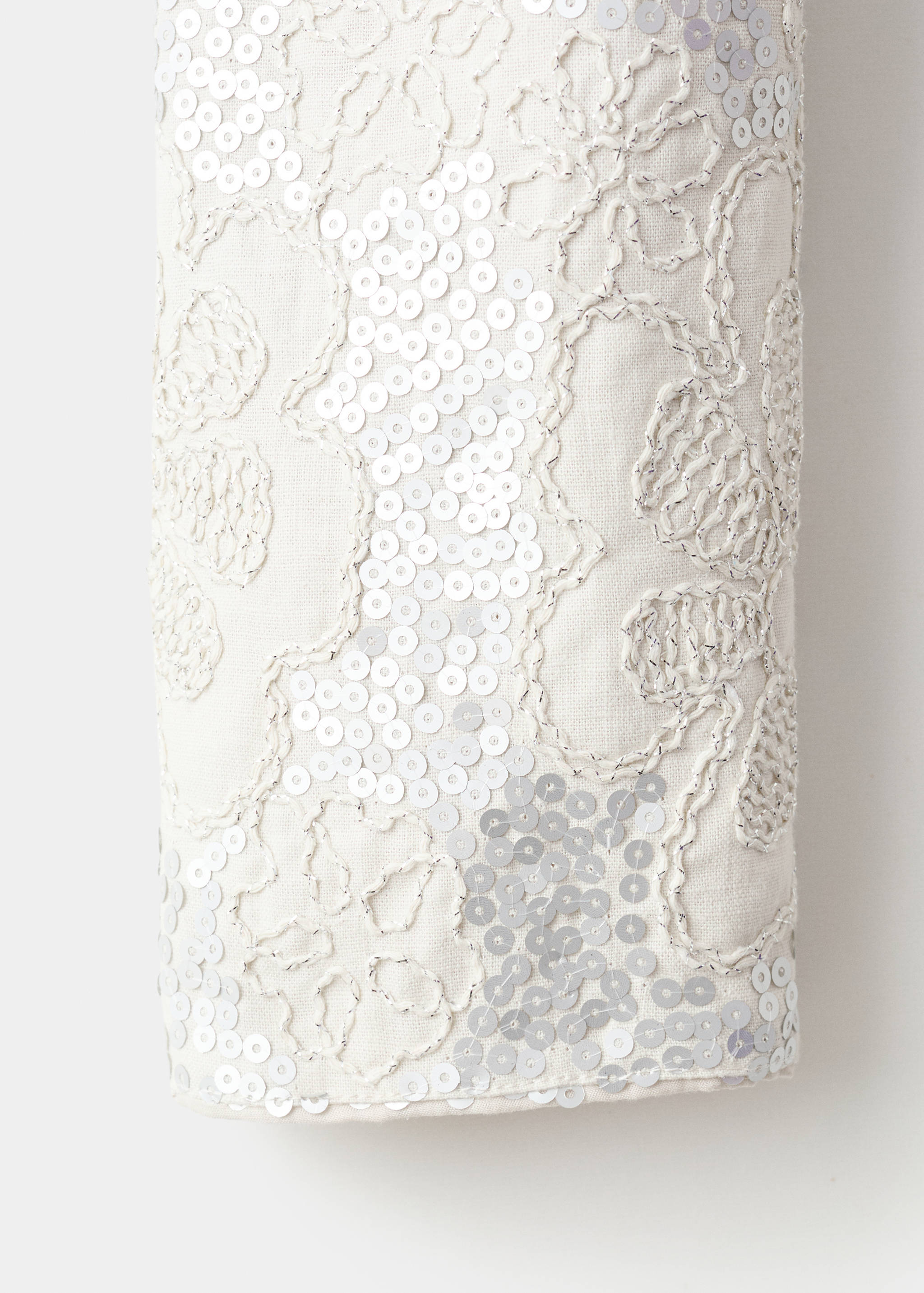 Embroidered linen jacket with sequins - Details of the article 0