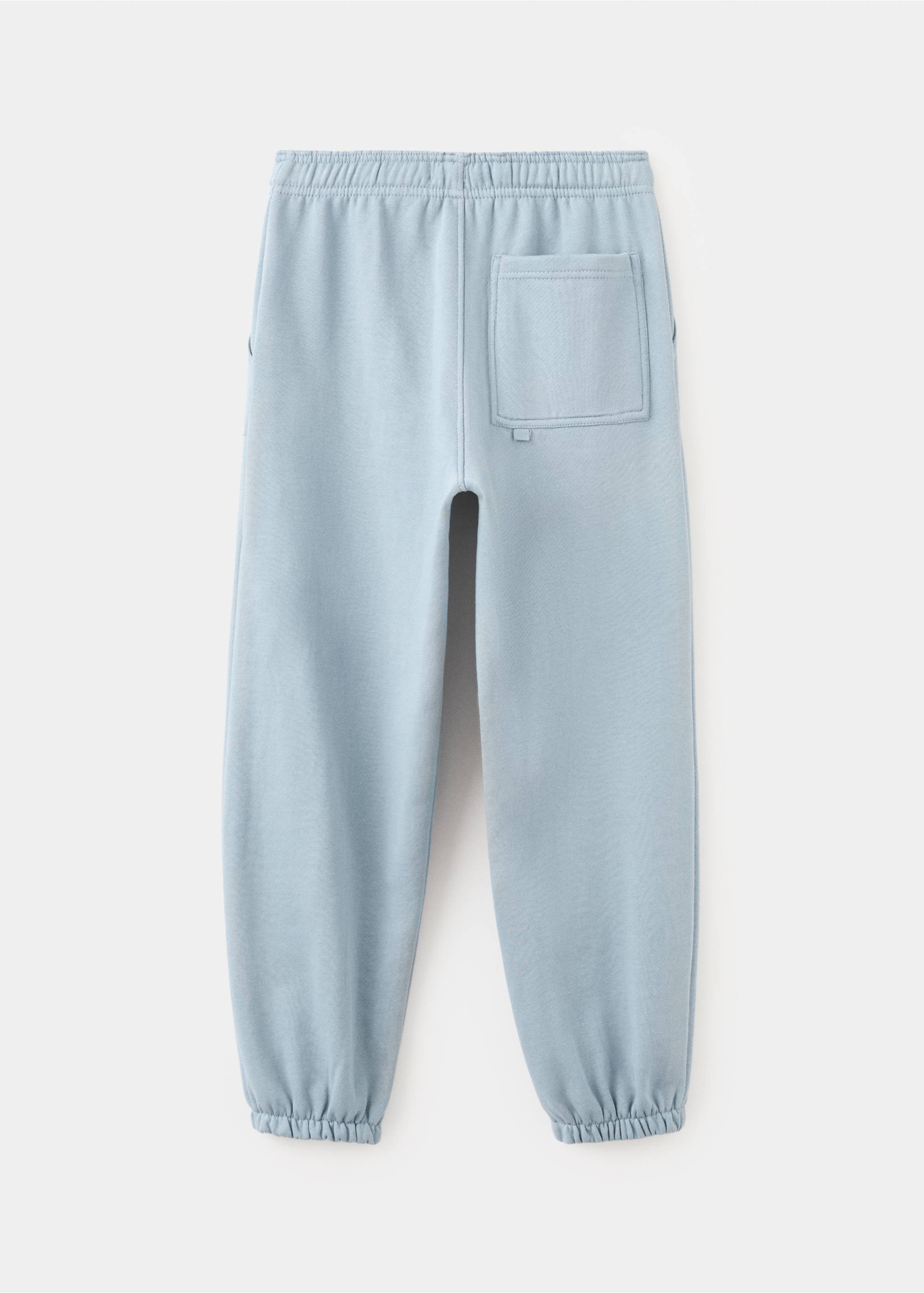 Pantalones jogger algodón - Reverso del artículo, Azul. Ref: 27021231-00.