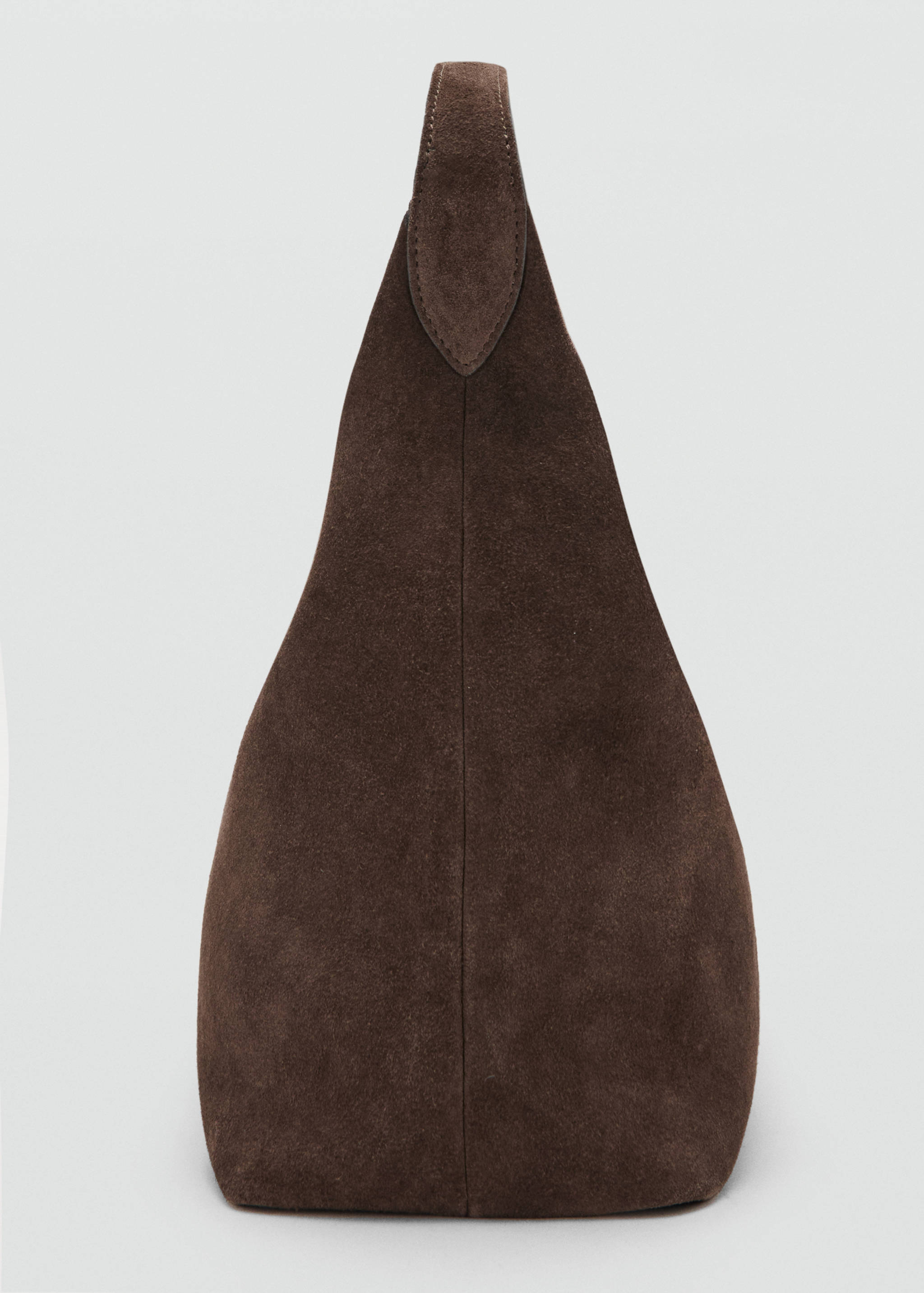 Suede shoulder bag with stitching - Details of the article 1