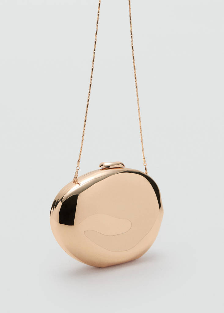 Oval clutch bag — Gold