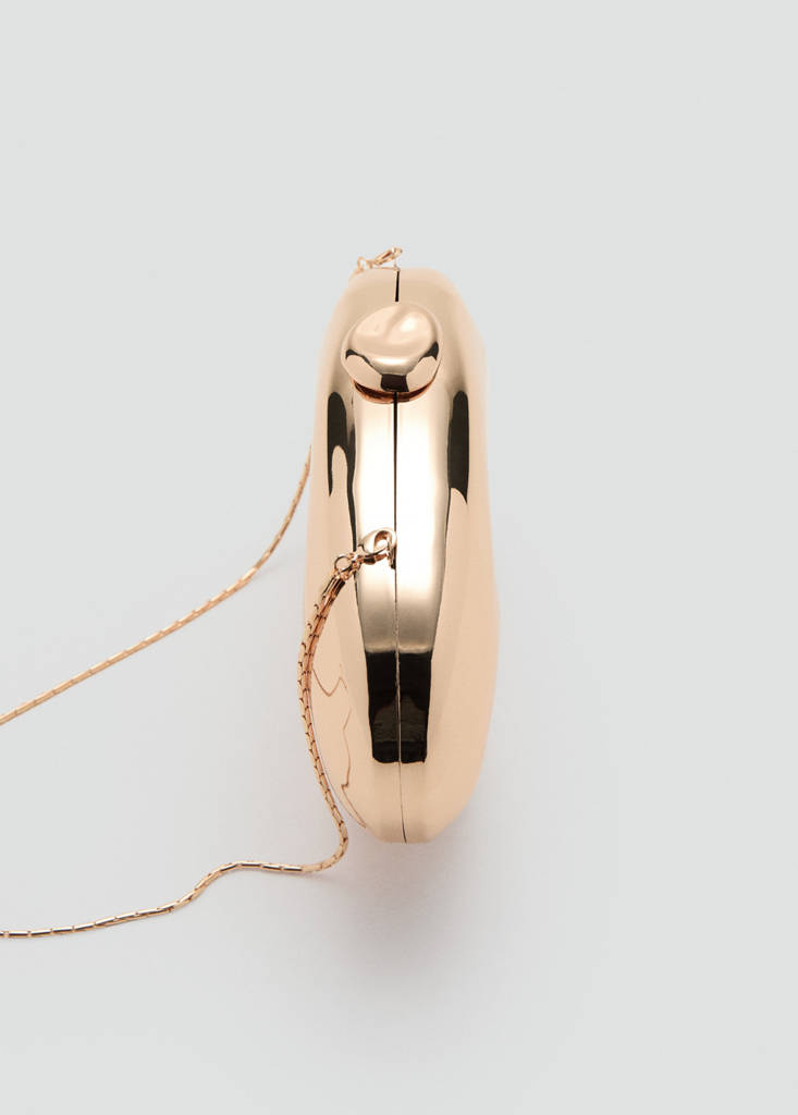 Oval clutch bag — Gold