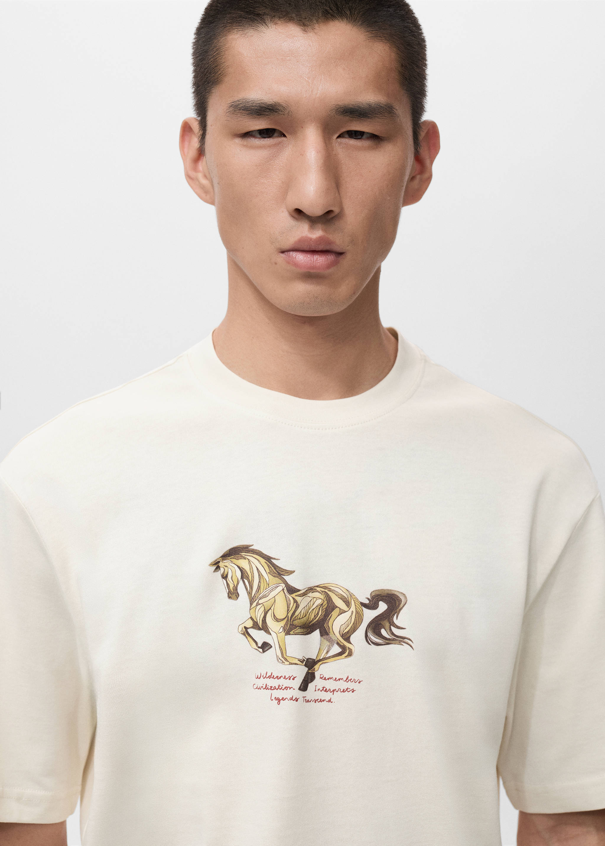 Футболка 100% хлопок с принтом - Деталь изделия 1