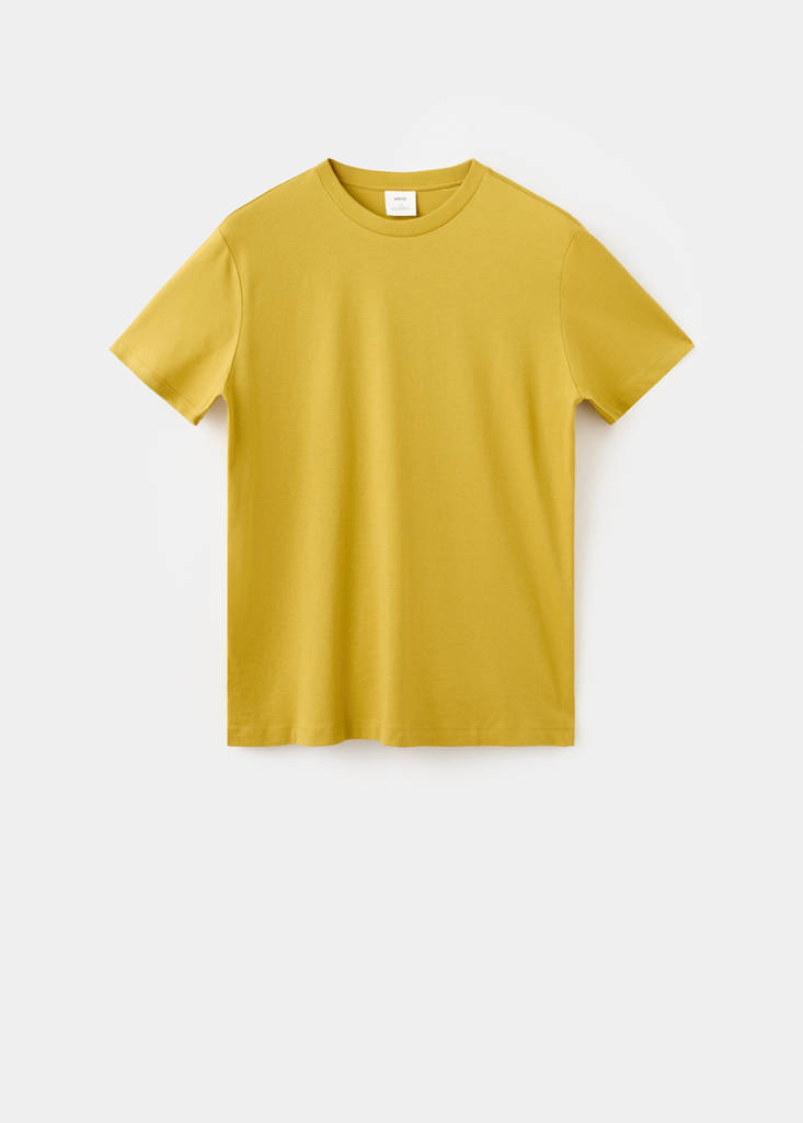 Slim-fit short-sleeved t-shirt — Mustard