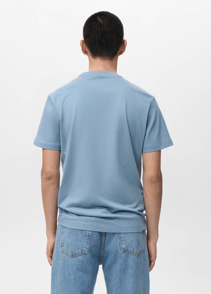 Slim-fit short-sleeved t-shirt — Sky Blue