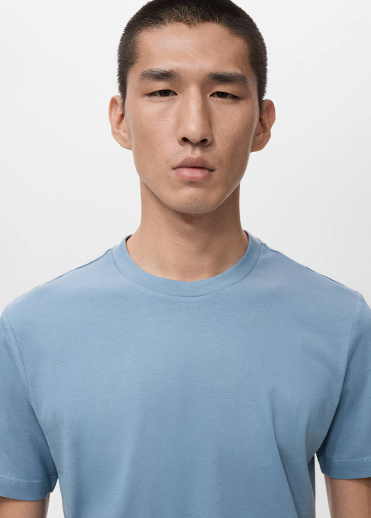 Slim-fit short-sleeved t-shirt — Sky Blue