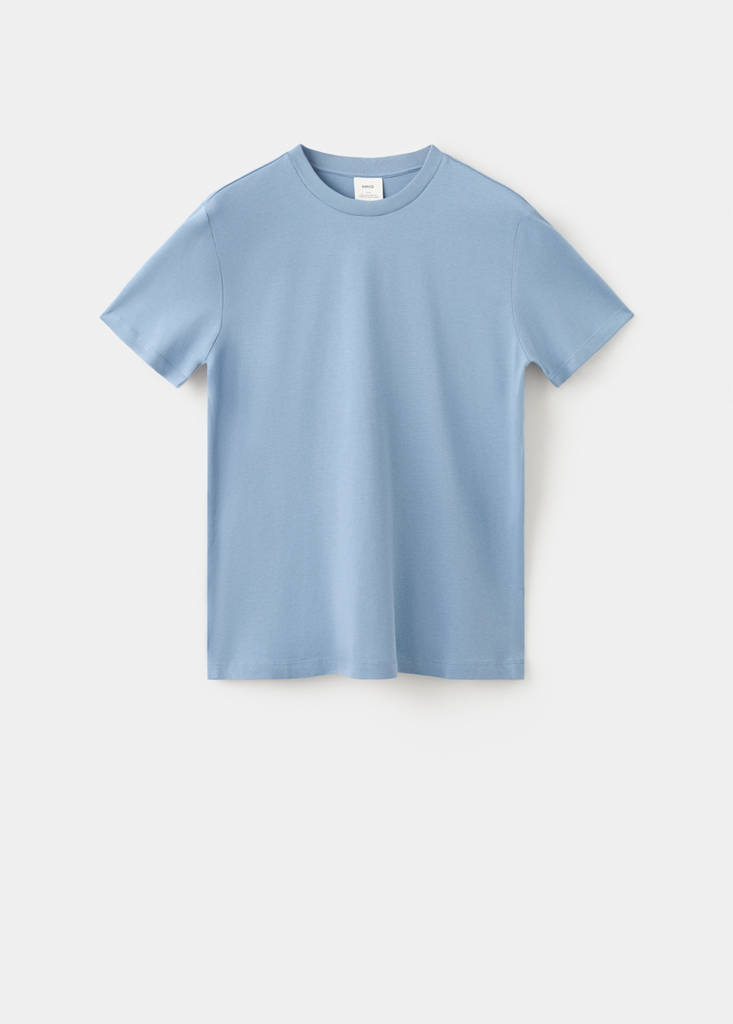 Slim-fit short-sleeved t-shirt — Sky Blue