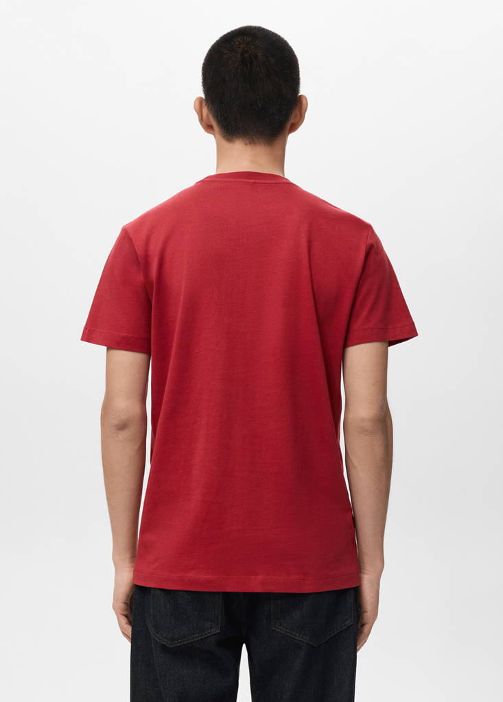 Slim-fit short-sleeved t-shirt — Red