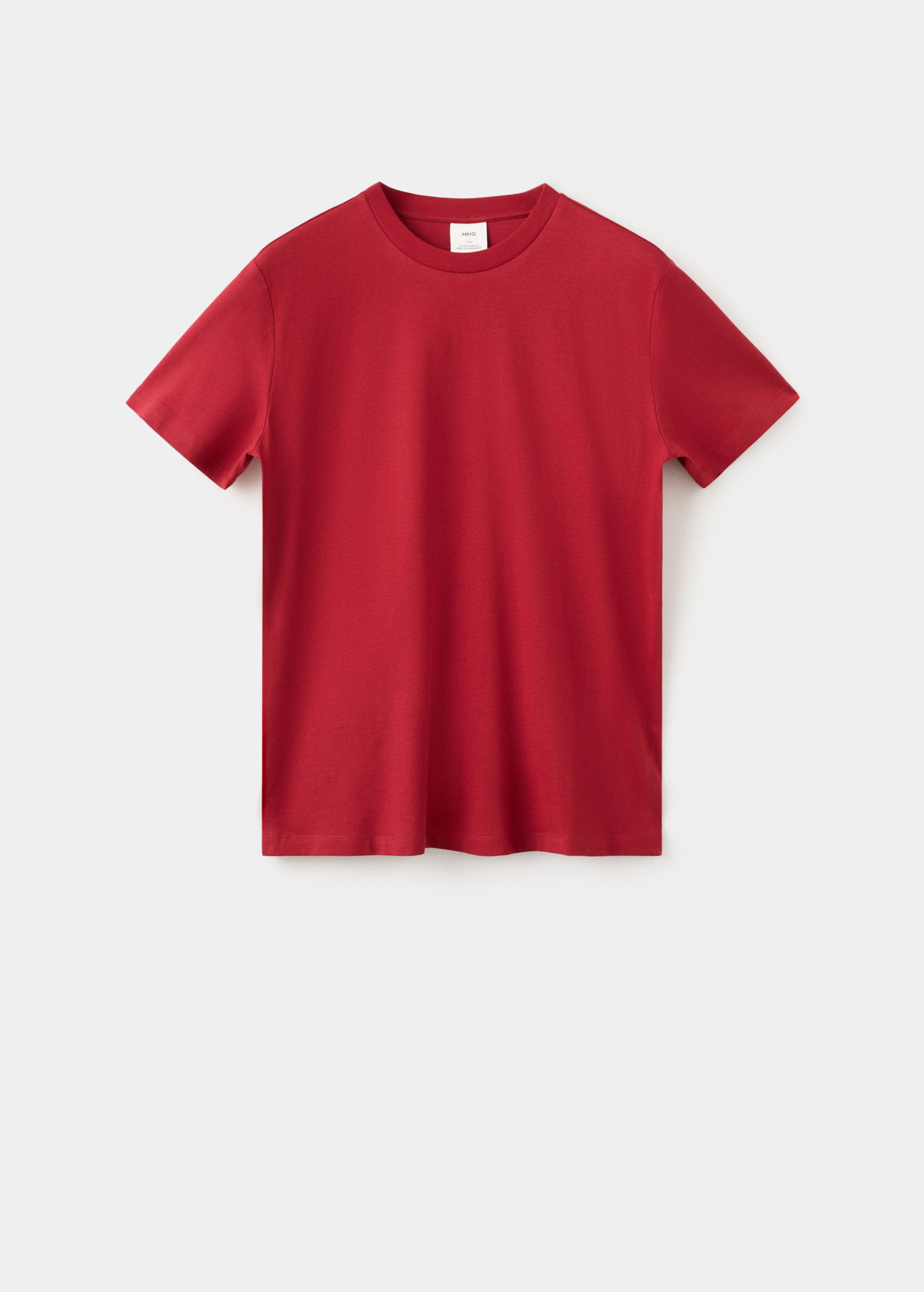 قميص بكم قصير بقصة نحيفة - منتج دون نموذج