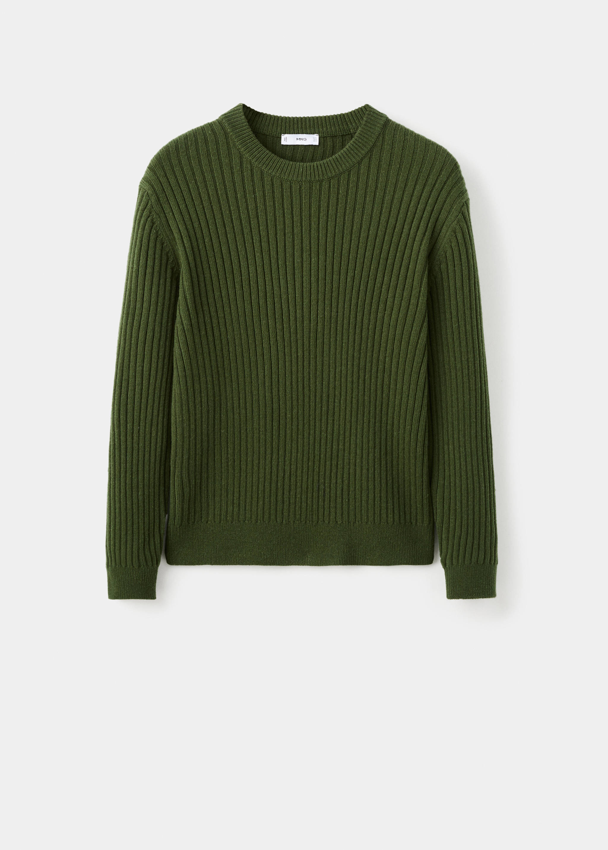 Pull-over maille côtelée laine mélangée - Article sans modèle