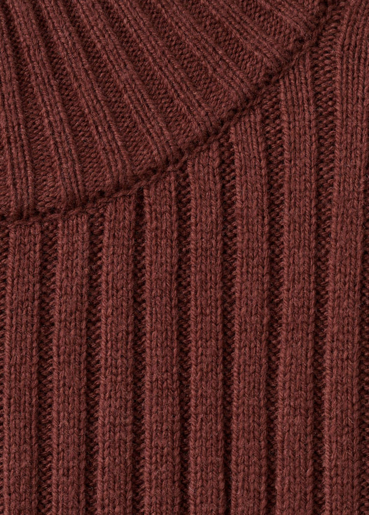 Wool-blend rib-knit sweater — Cherry