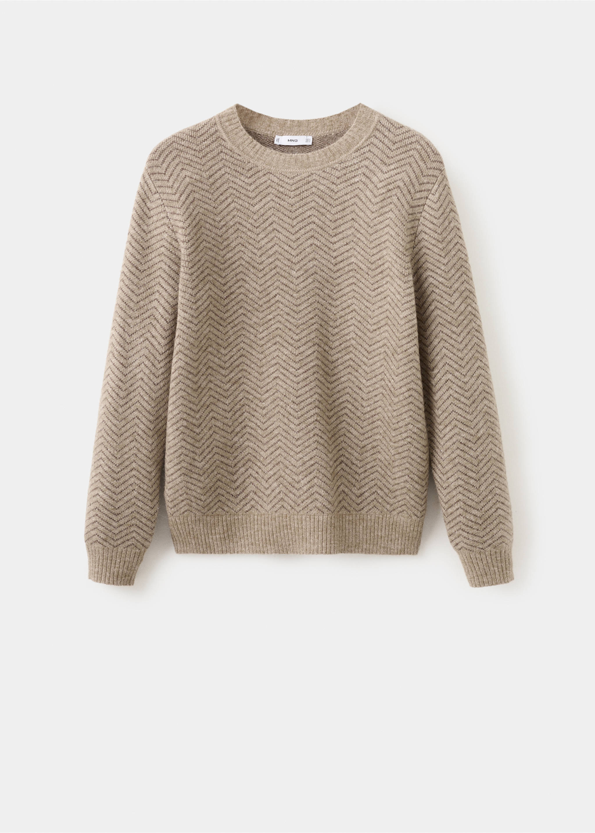 Knit striped sweater - Article without model, Beige. Ref: 27021258-00.