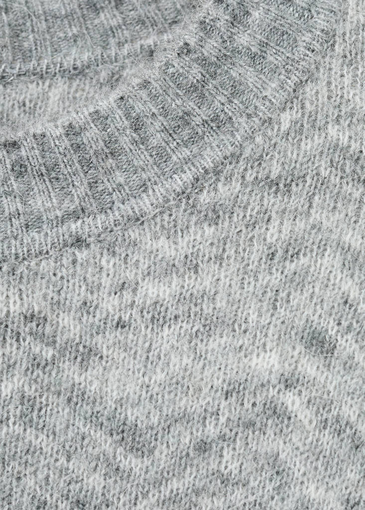 Knit striped sweater — Grey