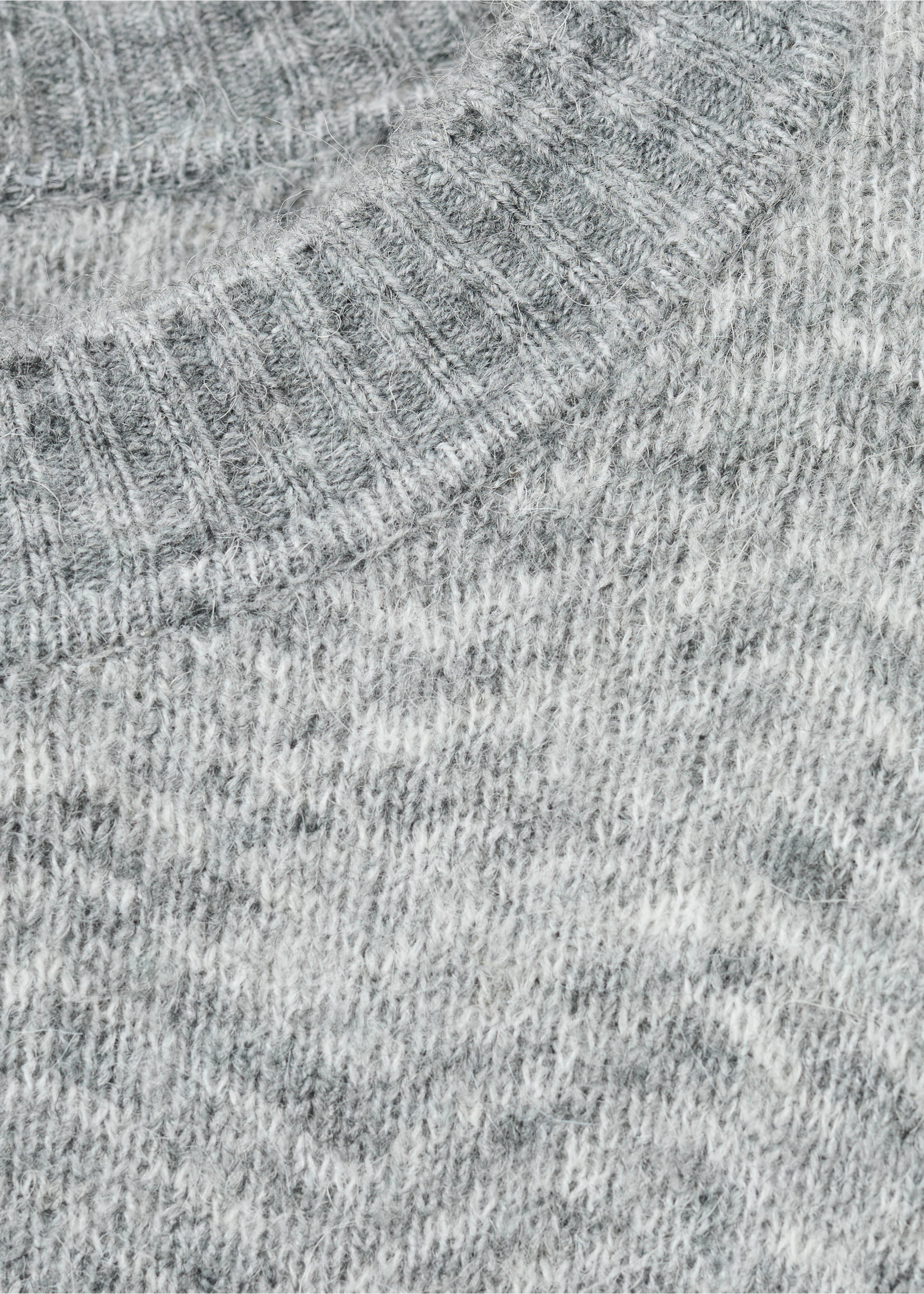 Knit striped sweater - Details of the article 8, Grey. Ref: 27021258-00.