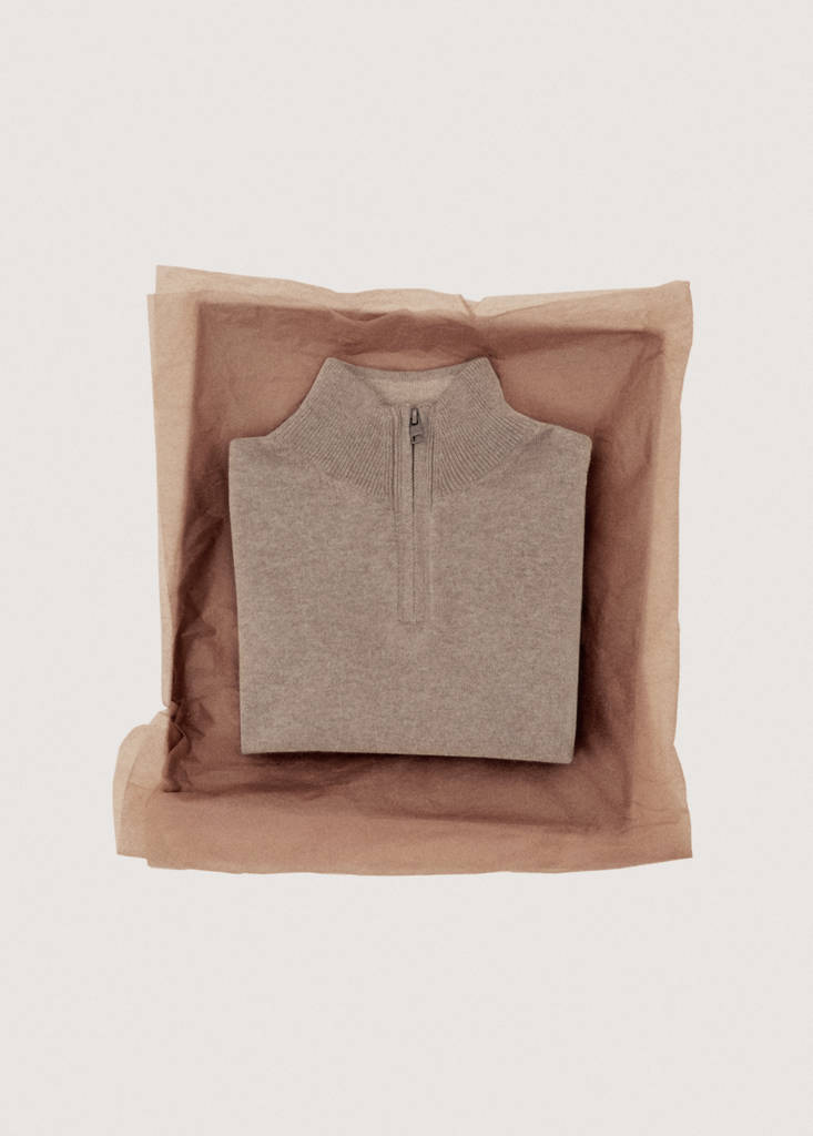 Perkins-neck sweater — Medium Brown