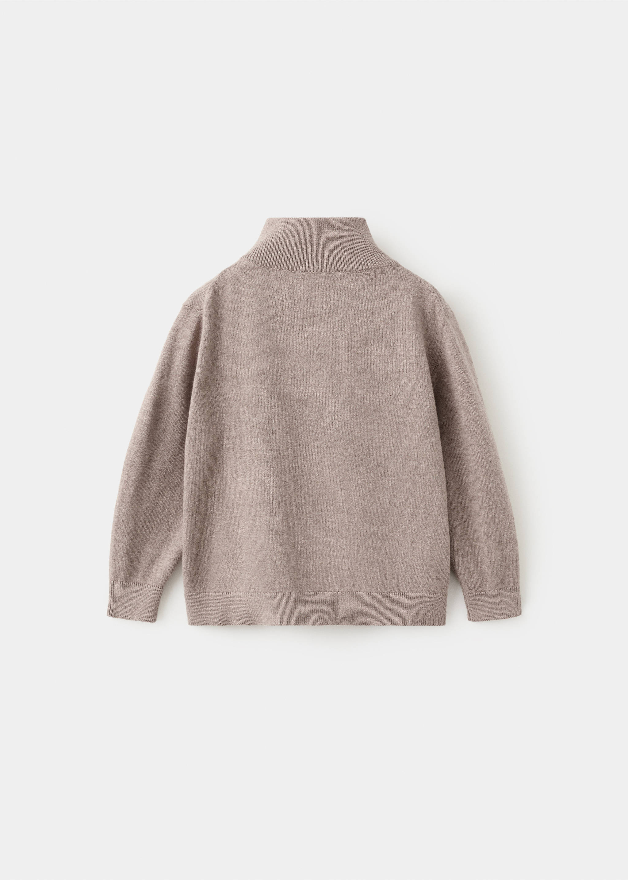 Jersey cuello perkins - Reverso del artículo, Marrón medio. Ref: 27021260-00.