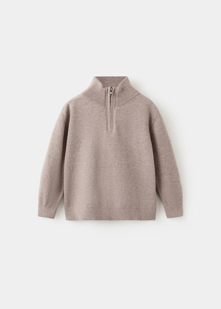 Perkins-neck sweater — Medium Brown