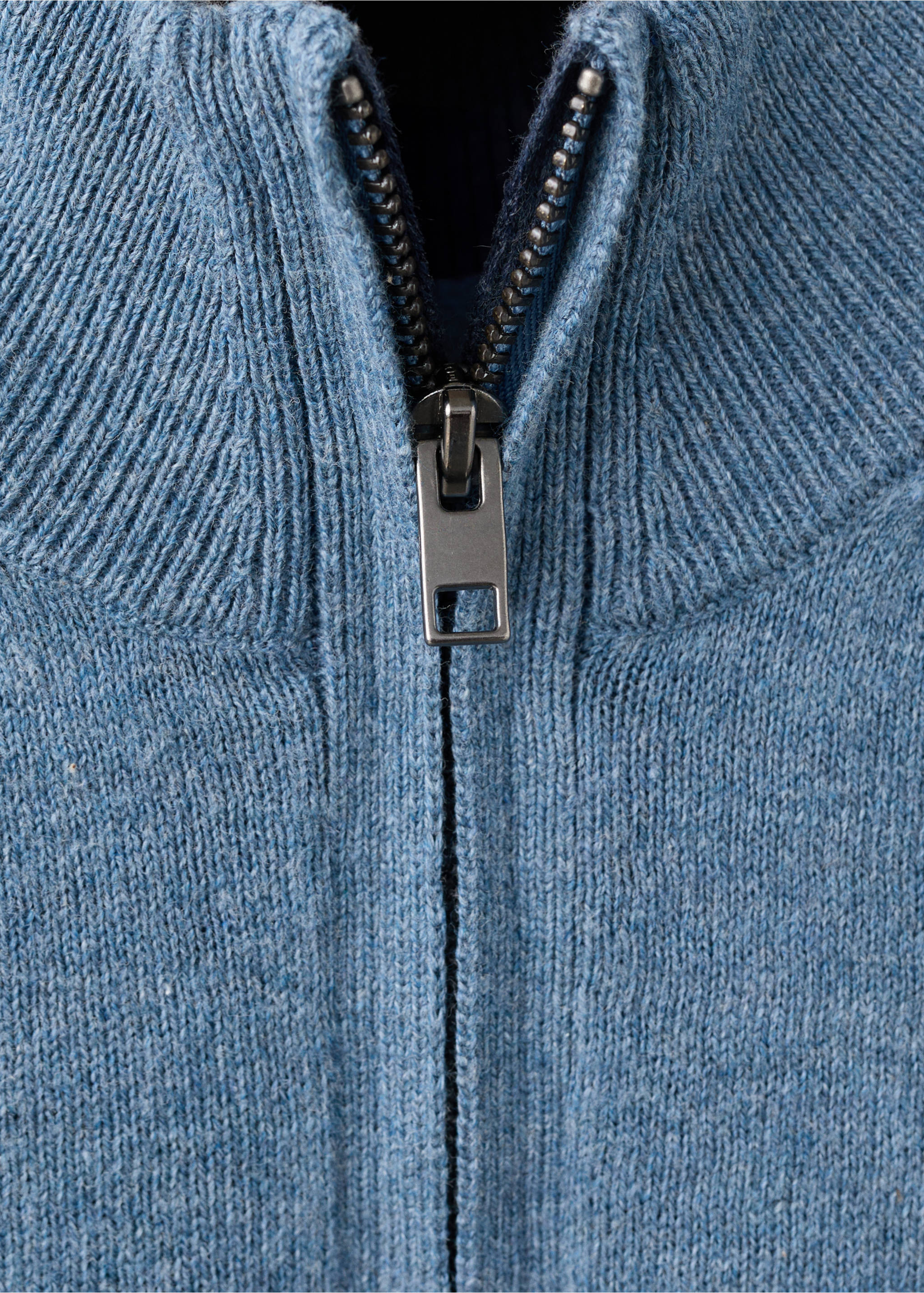 Perkins-neck sweater - Details of the article 8, Blue. Ref: 27021260-00.