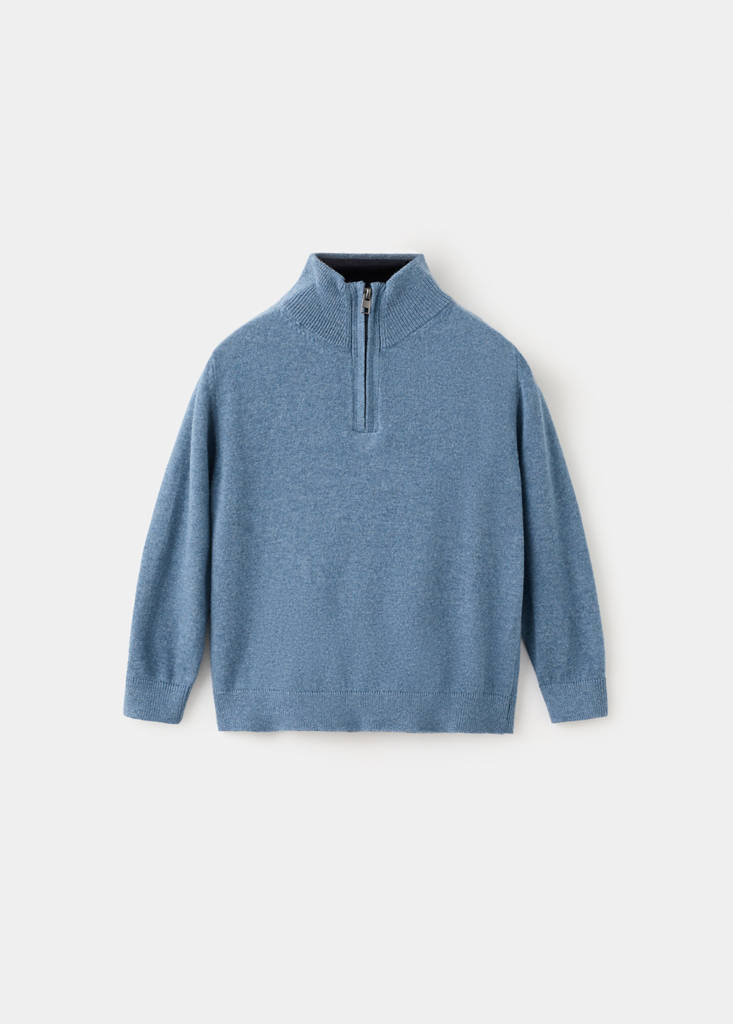 Perkins-neck sweater — Blue