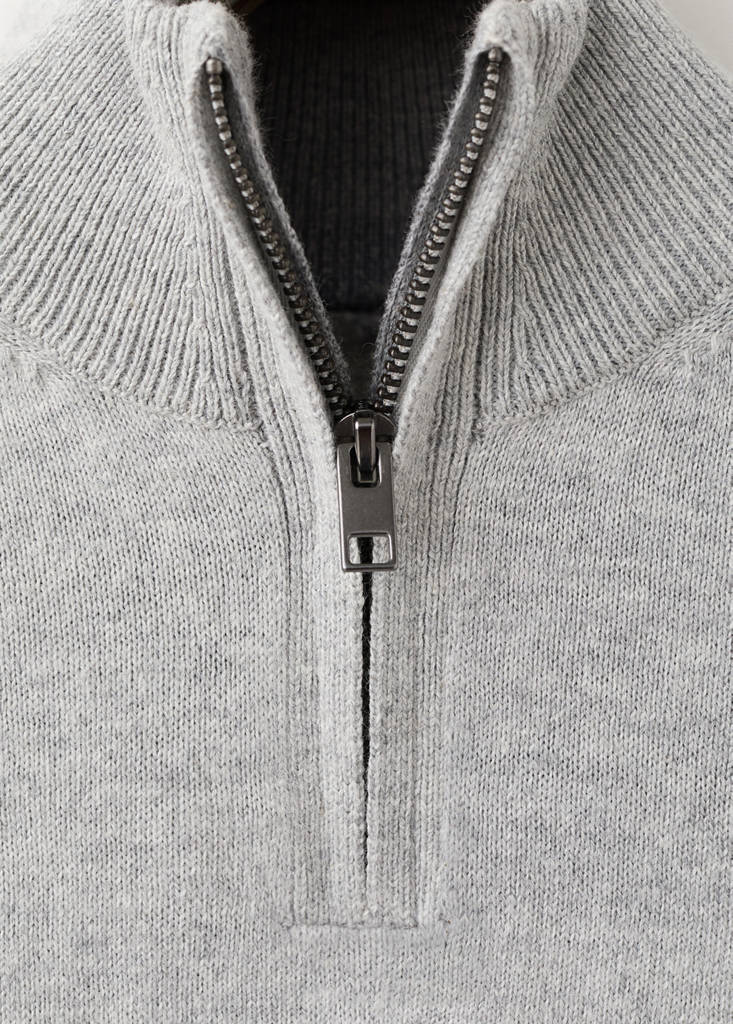 Perkins-neck sweater — Medium Heather Grey