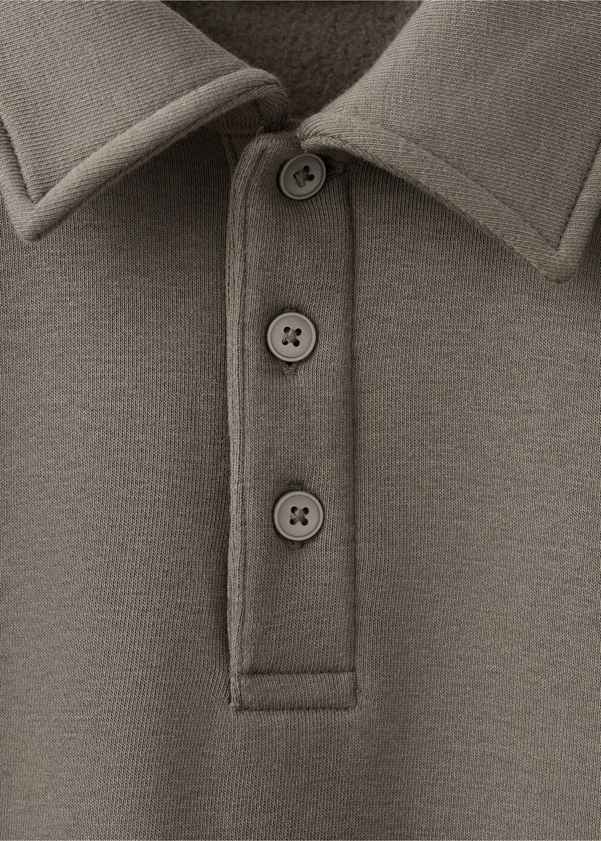 Sudadera polo regular fit - Detalle del artículo 8, Marrón medio. Ref: 27021262-00.