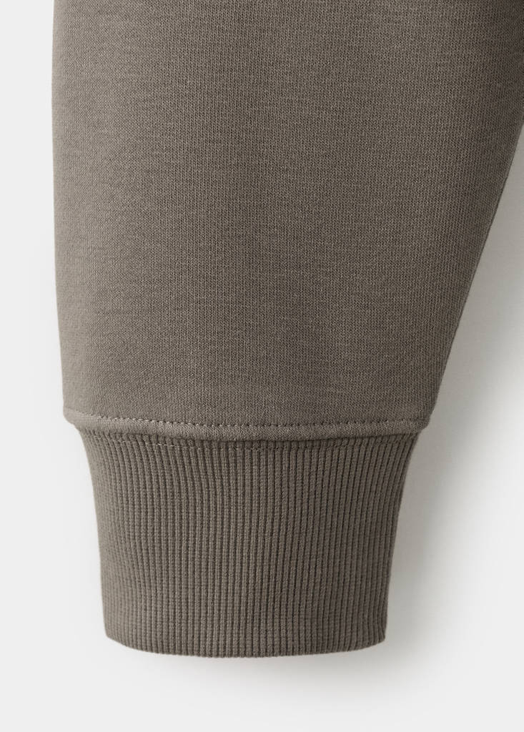 Regular-fit polo sweatshirt — Medium Brown
