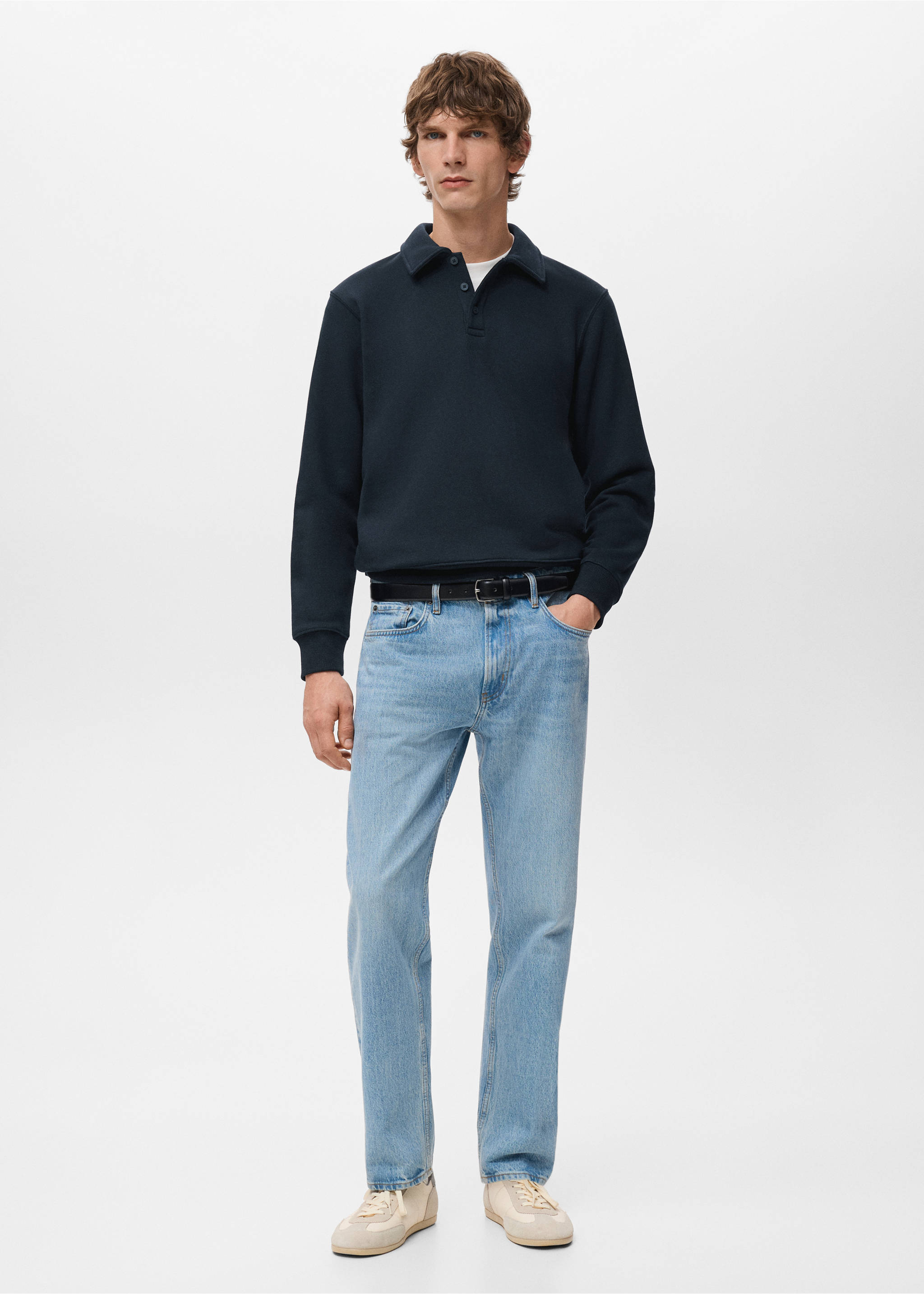 Sudadera polo regular fit - Plano general, Azul marino. Ref: 27021262-00.