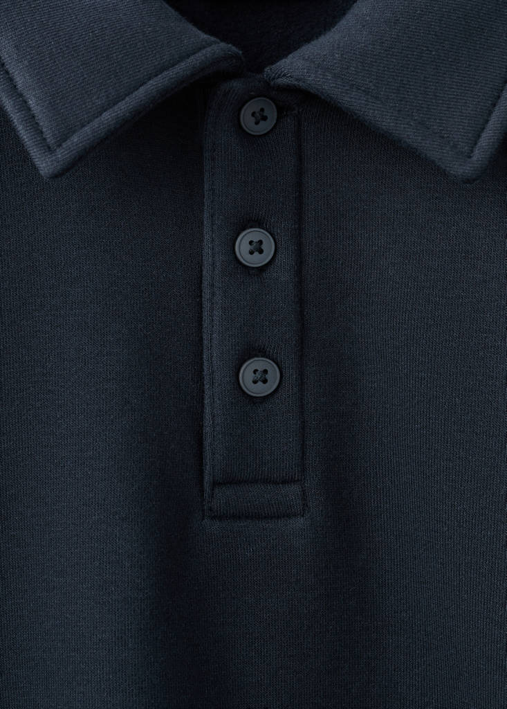 Regular-fit polo sweatshirt — Navy