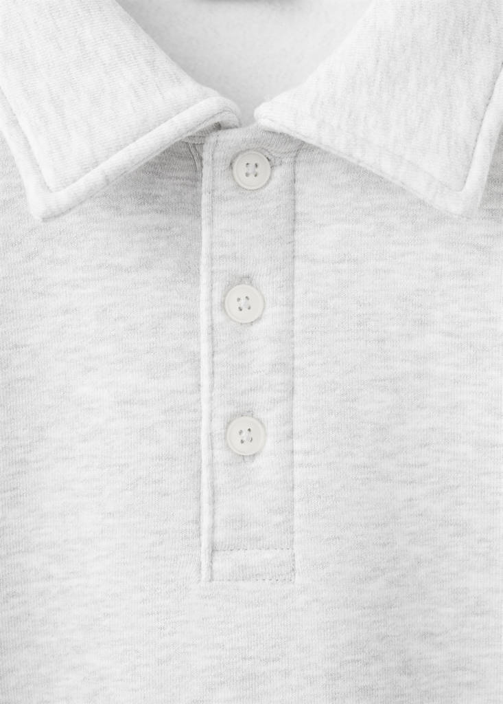 Regular-fit polo sweatshirt — Light Heather Grey