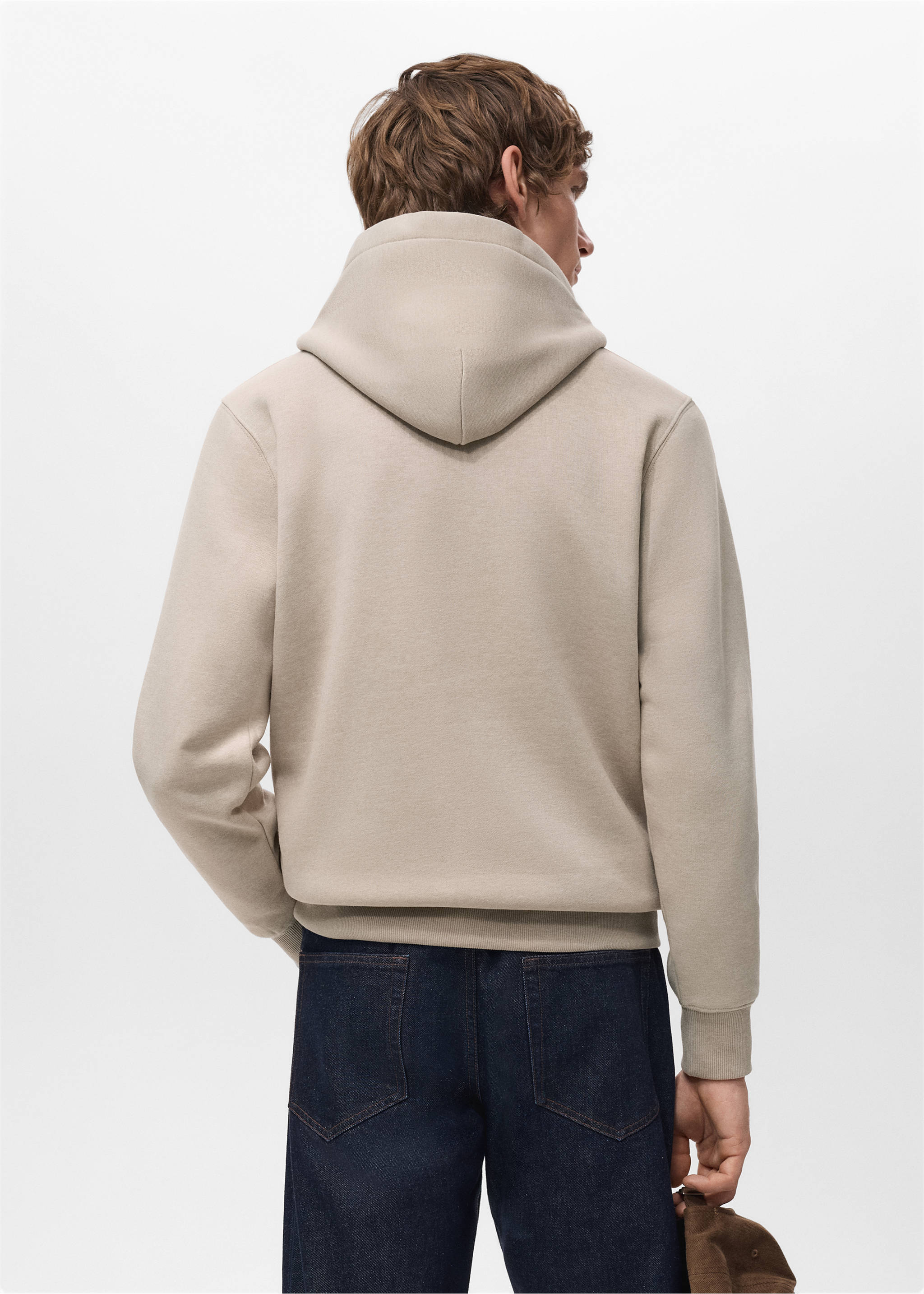 Sudadera capucha interior soft-touch - Reverso del artículo, Arena. Ref: 27021263-00.