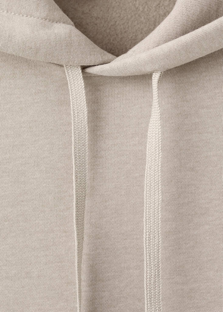 Hoodie with soft-touch interior — Sand