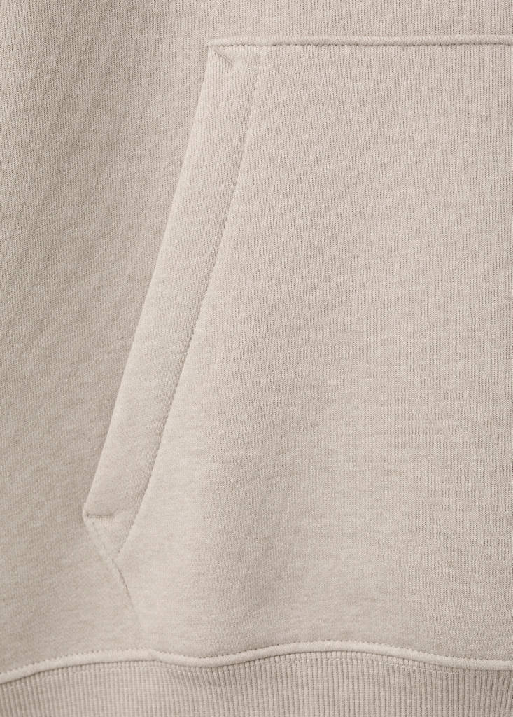 Hoodie with soft-touch interior — Sand