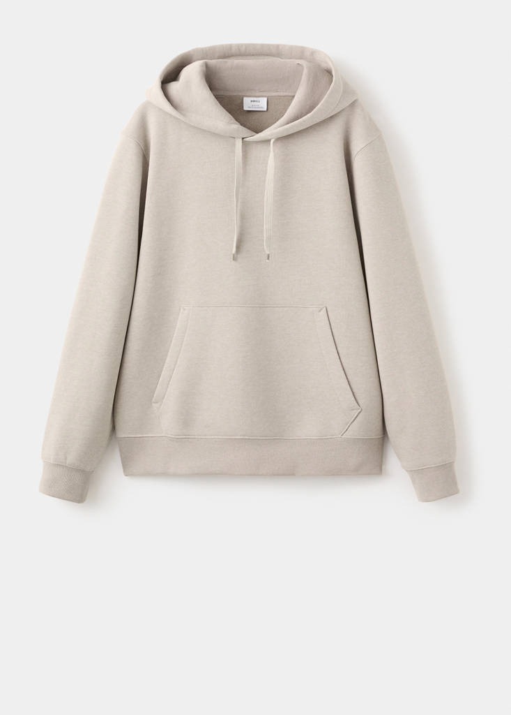 Hoodie with soft-touch interior — Sand