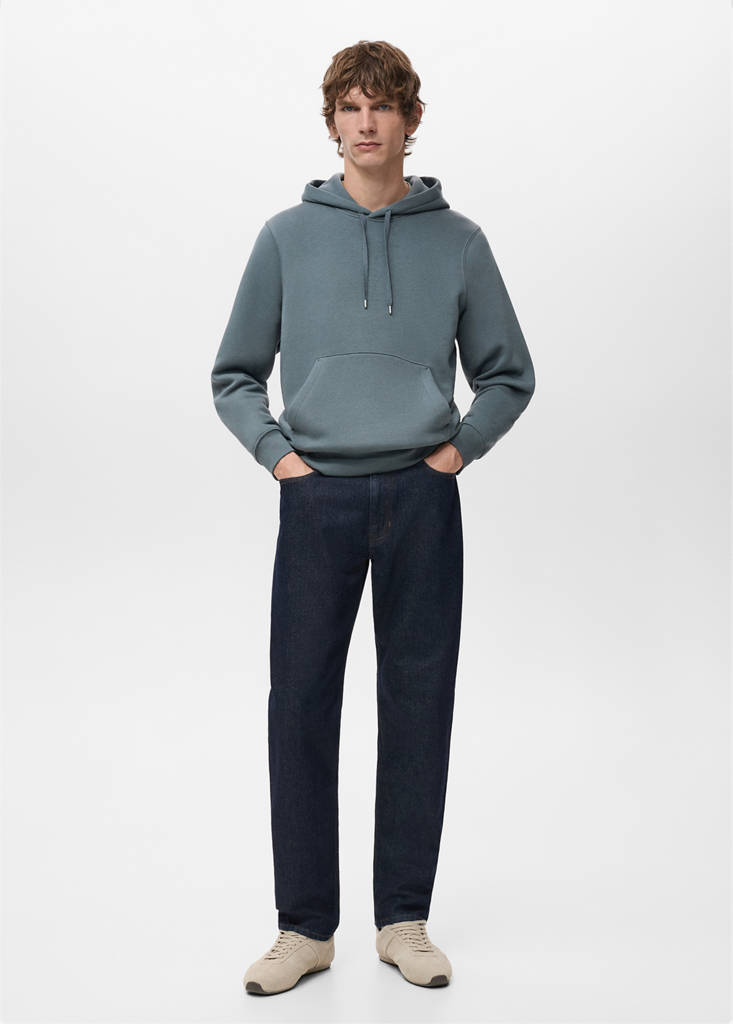 Hoodie with soft-touch interior — Prussian Blue