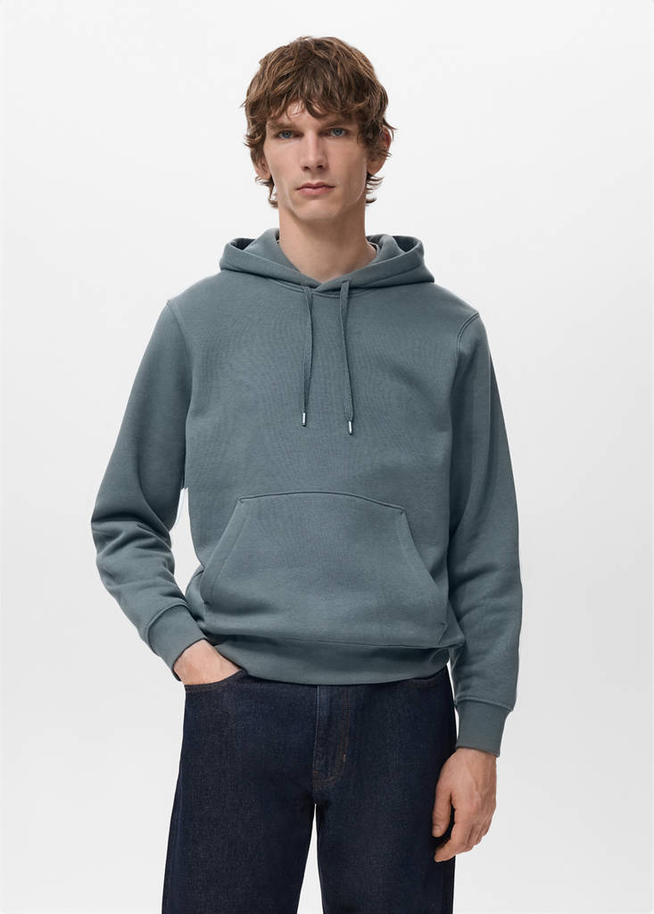 Hoodie with soft-touch interior — Prussian Blue