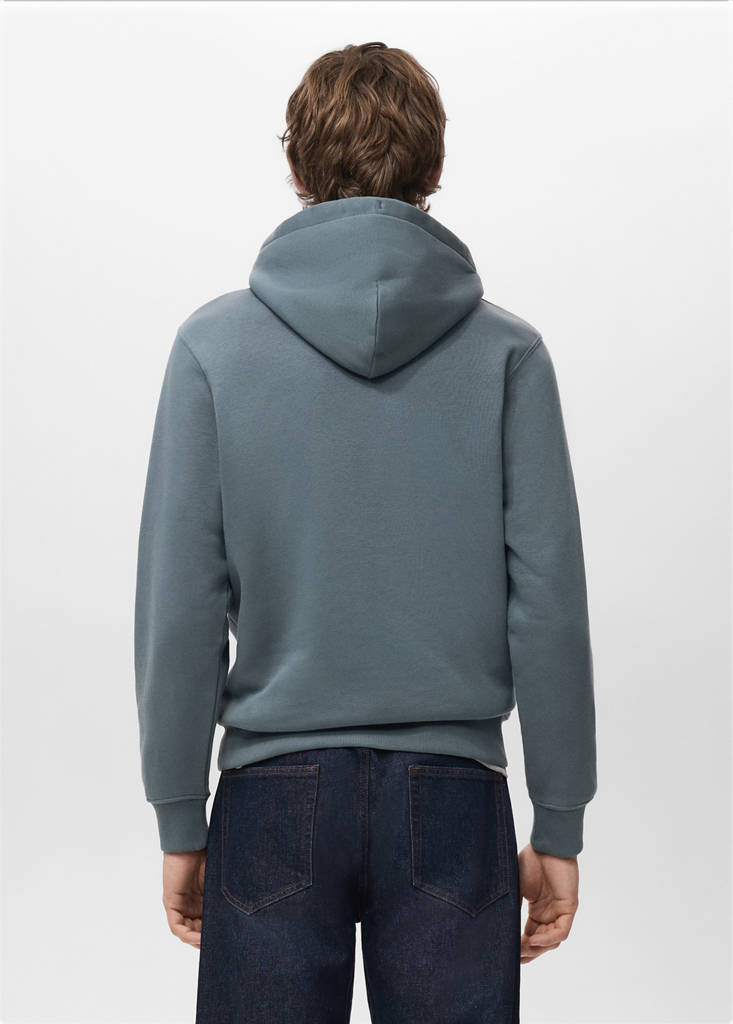 Hoodie with soft-touch interior — Prussian Blue