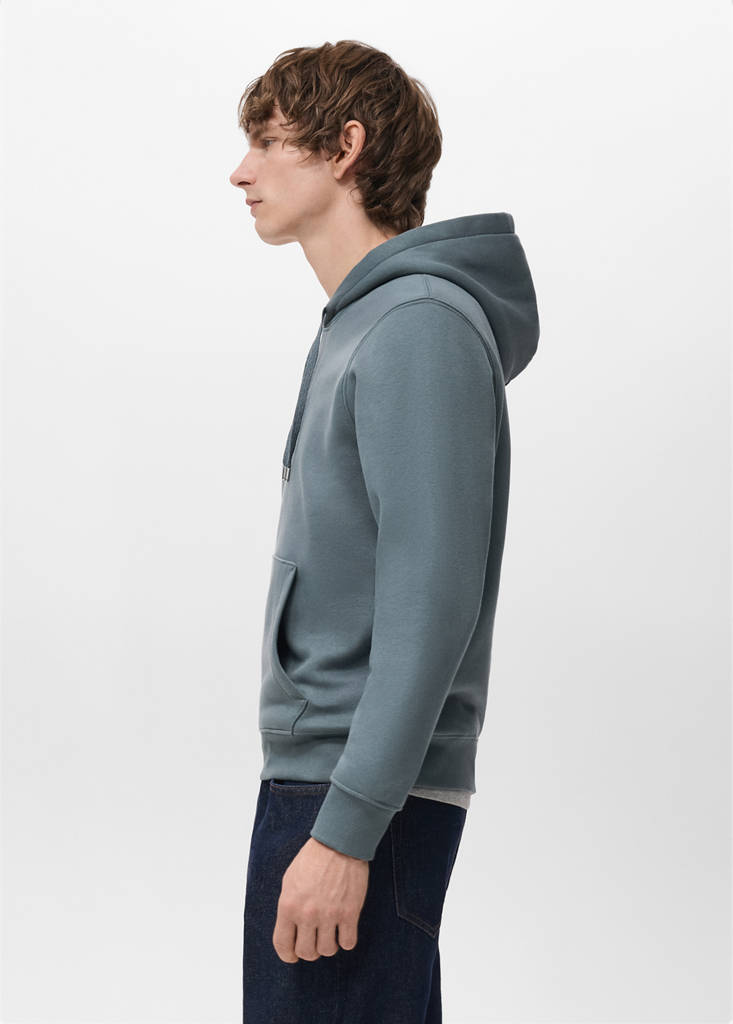 Hoodie with soft-touch interior — Prussian Blue