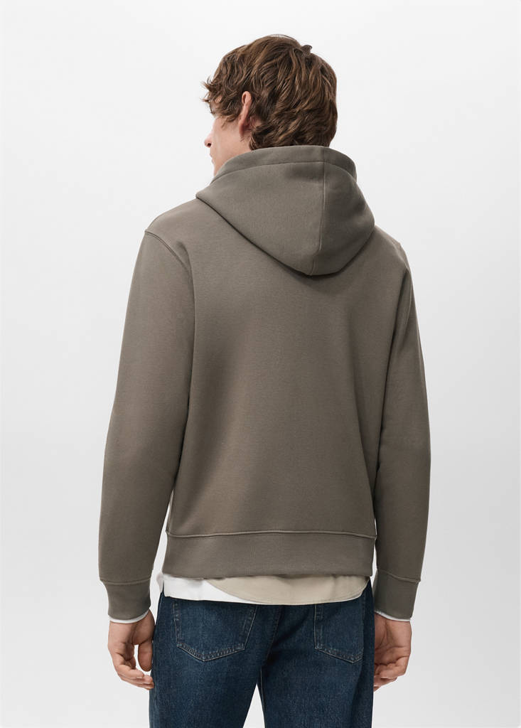 Zipped hoodie — Medium Brown