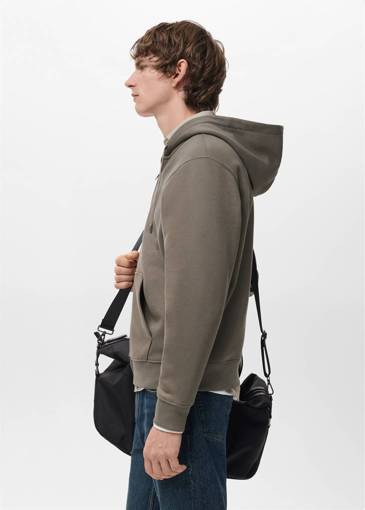 Zipped hoodie — Medium Brown