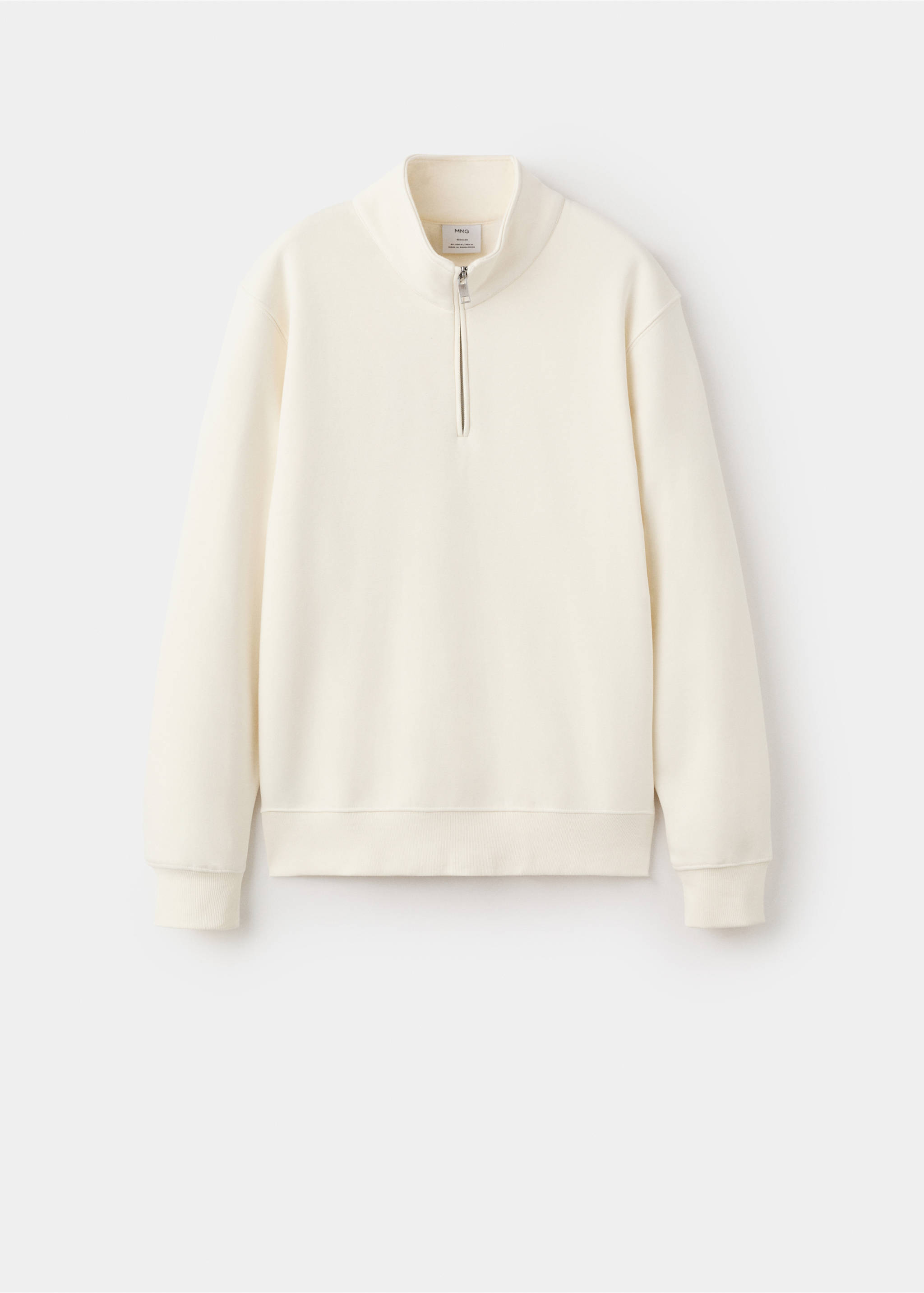 Sudadera cuello cremallera interior soft-touch - Artículo sin modelo, Blanco. Ref: 27021265-00.