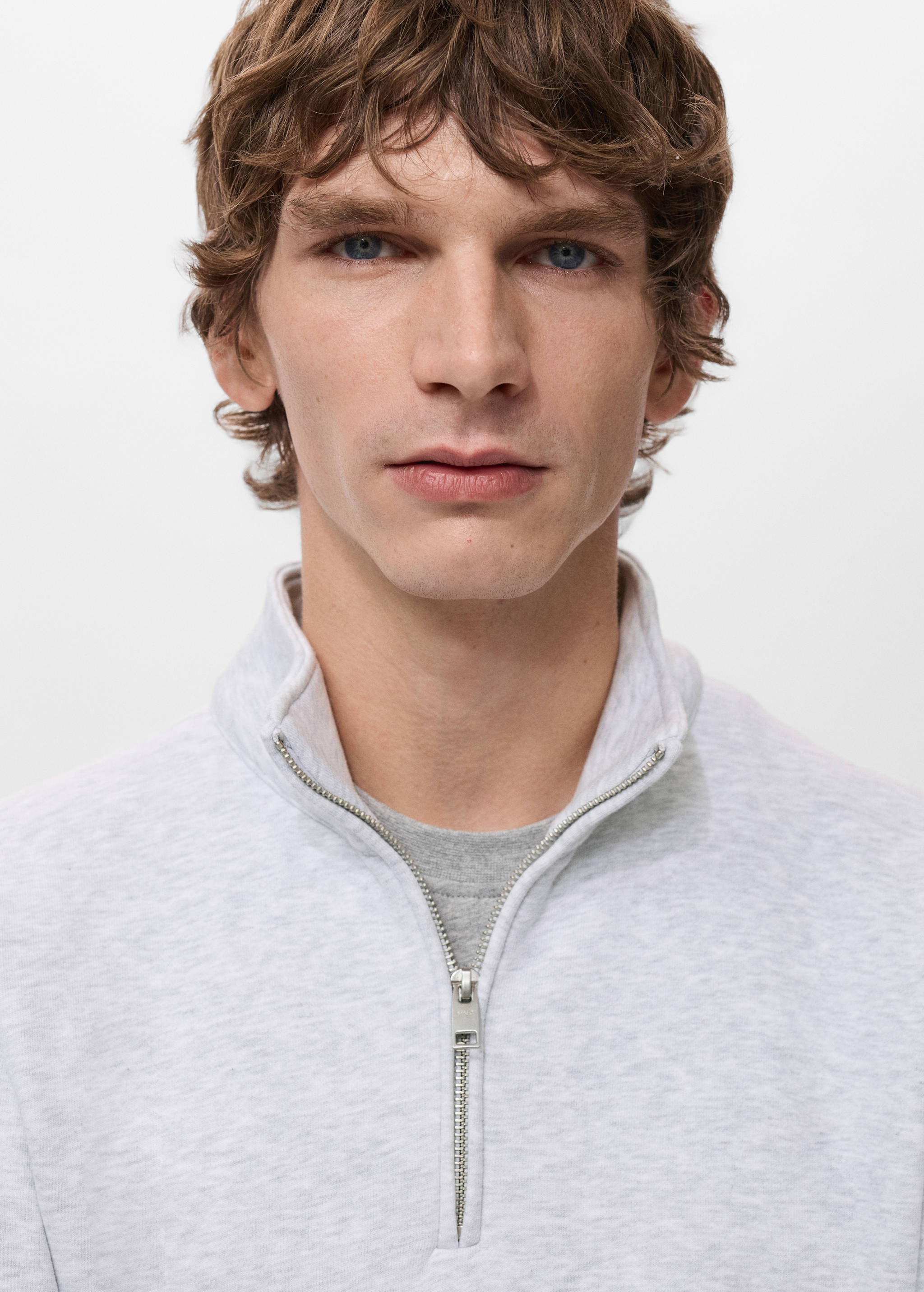 Sudadera cuello cremallera interior soft-touch - Detalle del artículo 1