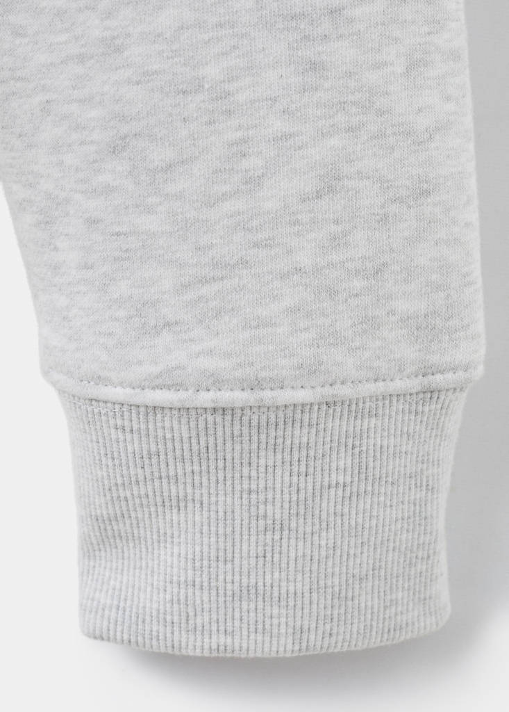 Zip-neck sweatshirt with a soft-touch interior — Light Heather Grey