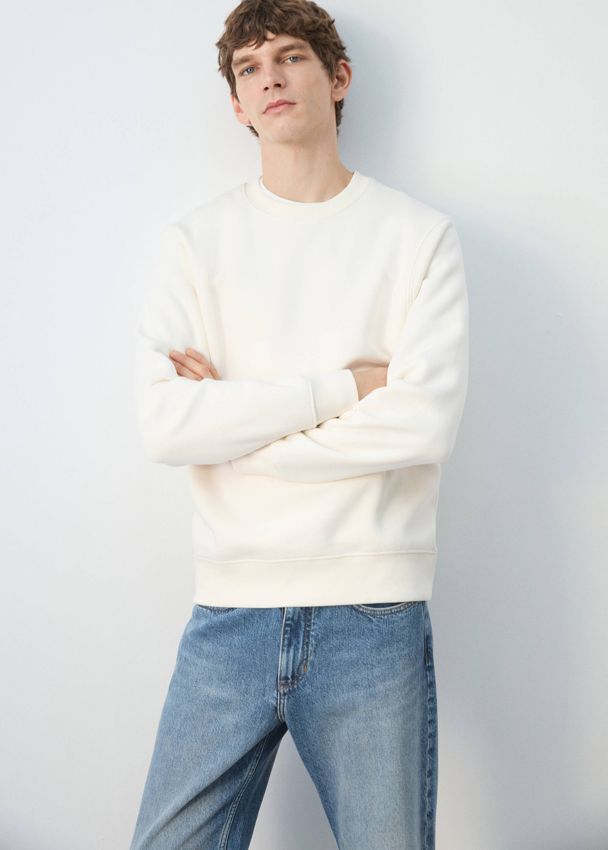 Cotton sweatshirt with soft-touch lining - Details of the article 6
